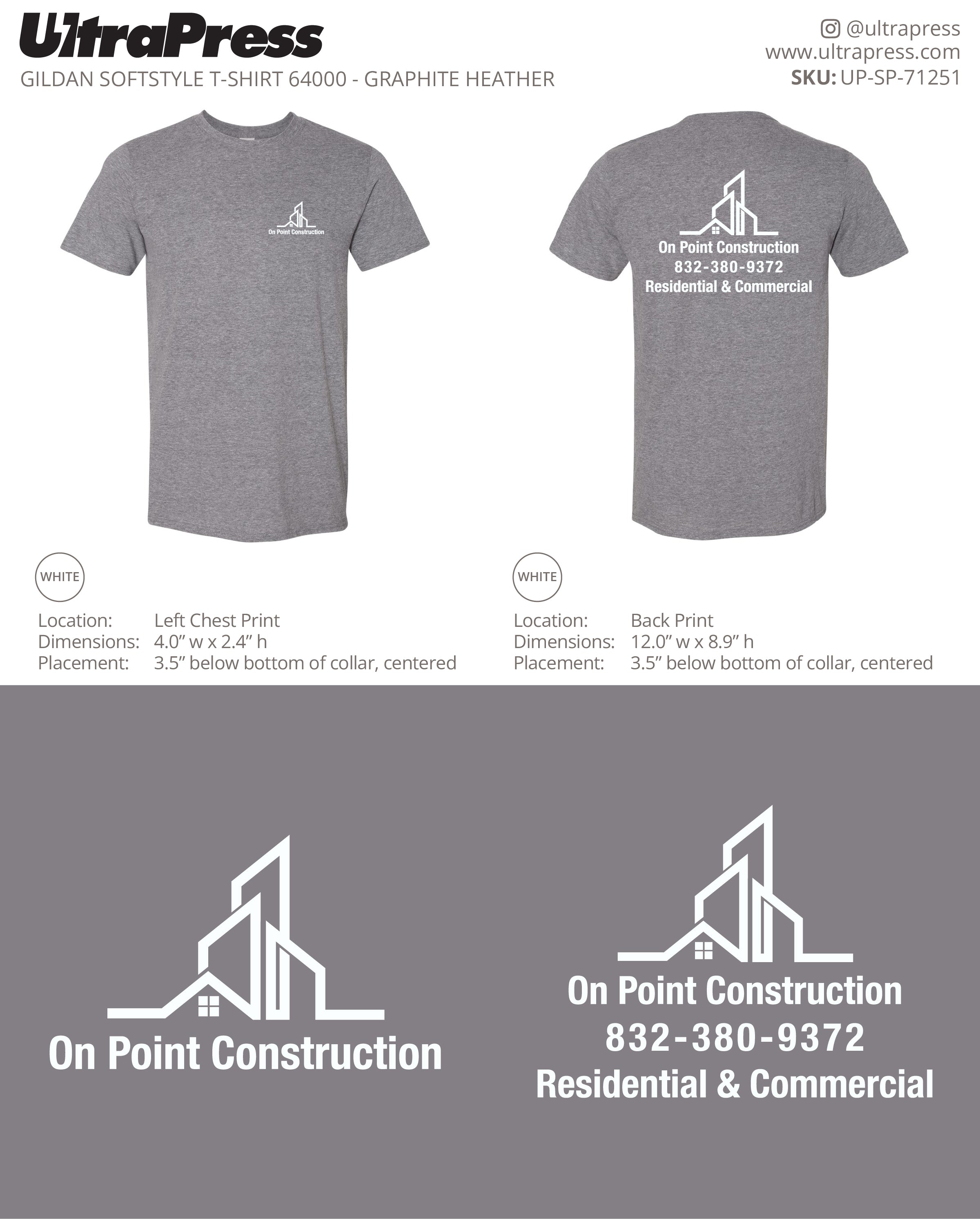 UP-SP-71251 On Point Construction - Edwin Lopez 100 Min Qty (Bulk)