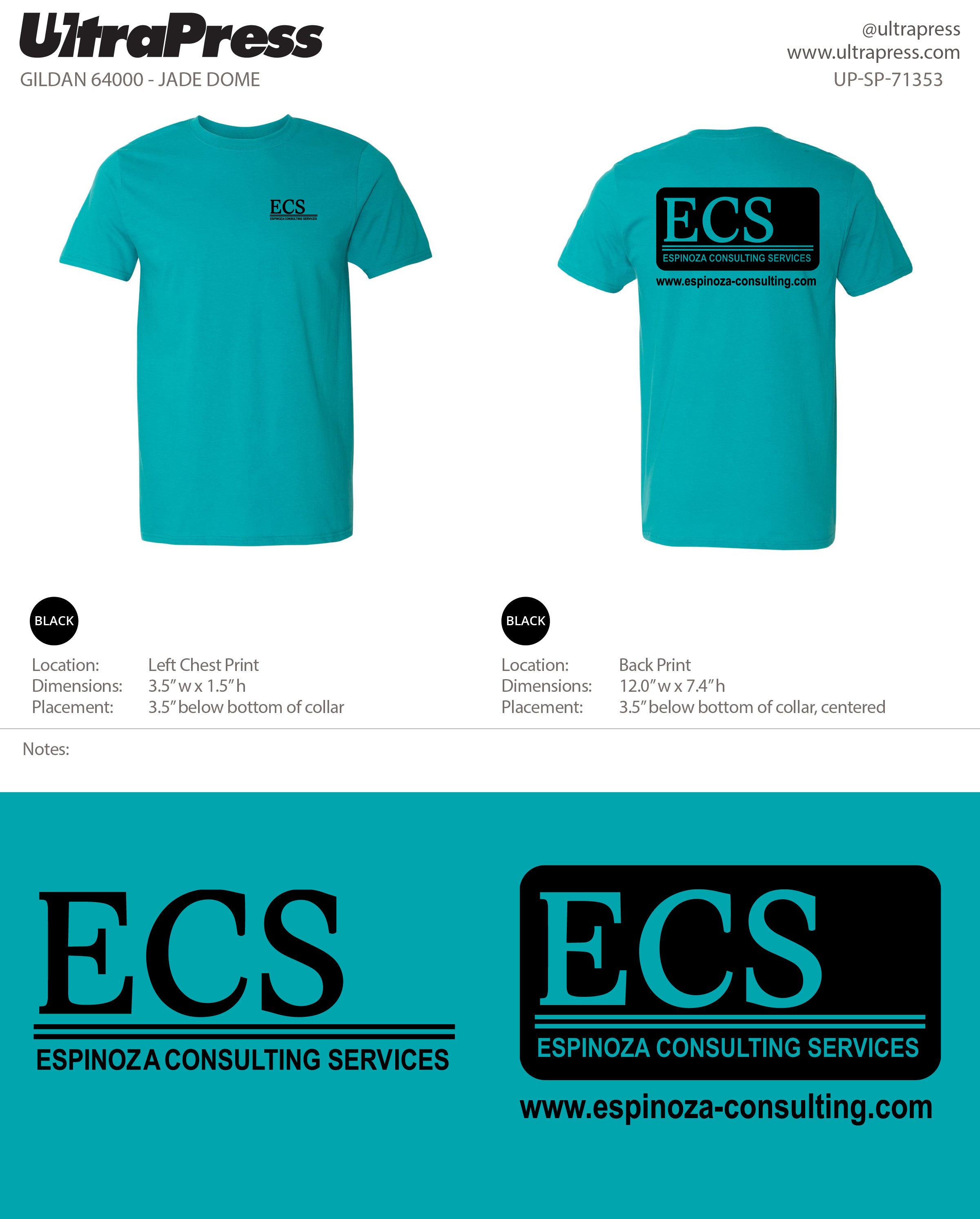 UP-SP-71353 ECS Logo - Dee Espinoza 100 Pieces Package (Bulk)