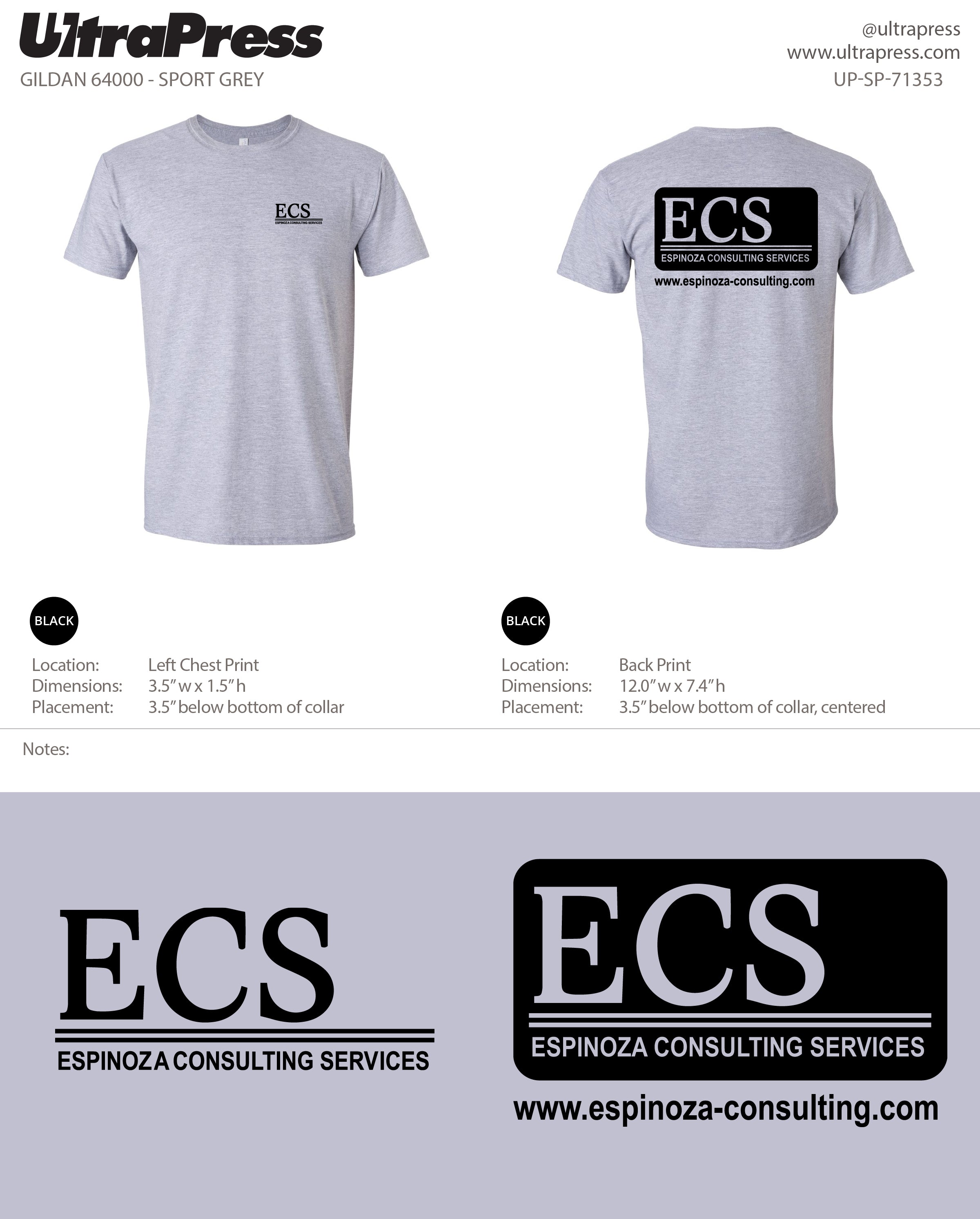 UP-SP-71353 ECS Logo - Dee Espinoza 100 Pieces Package (Bulk)