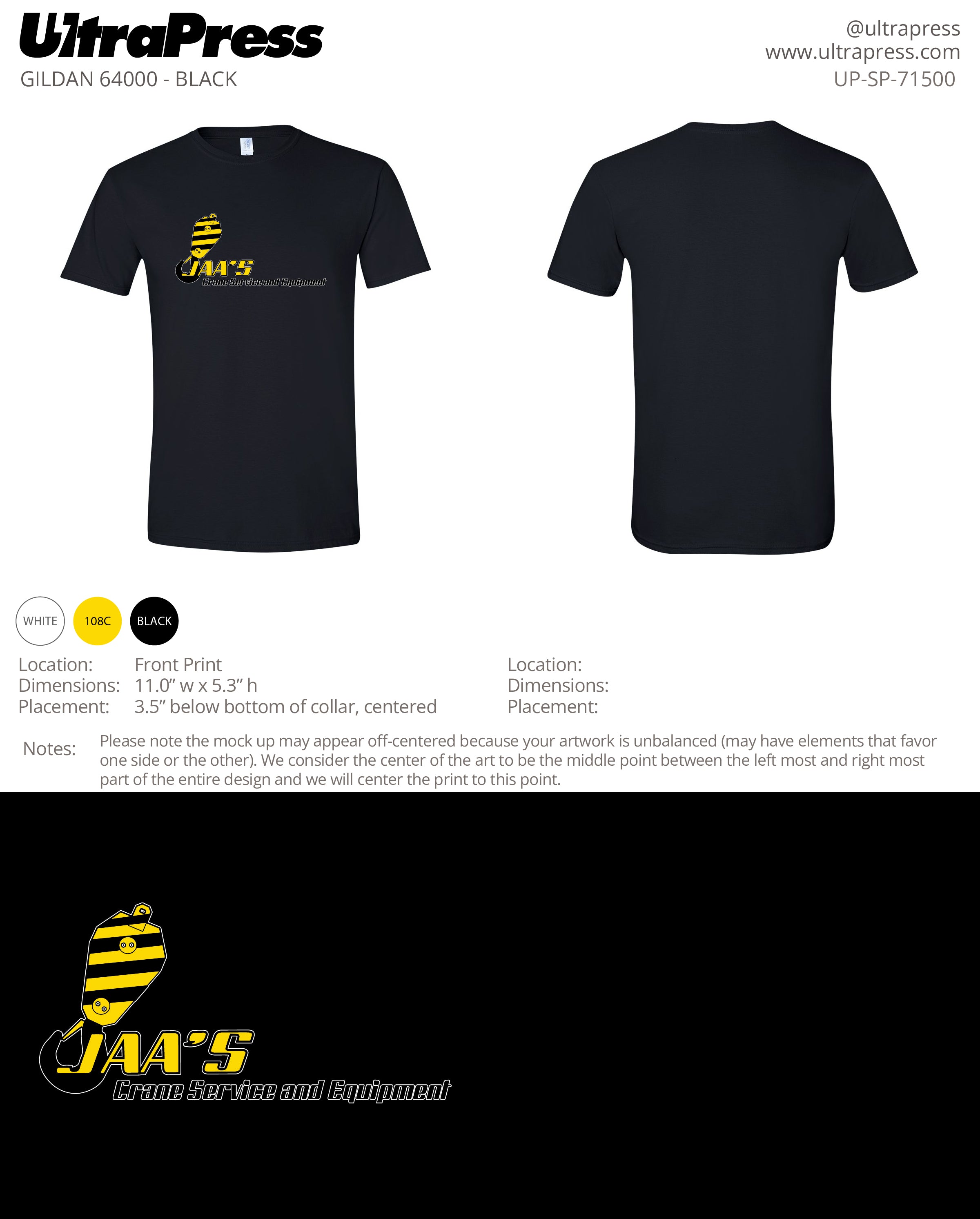 UP-SP-71500 JAA'S Crane Service & Equipment - Jaime Ahumada 100 Pieces Package (Bulk)