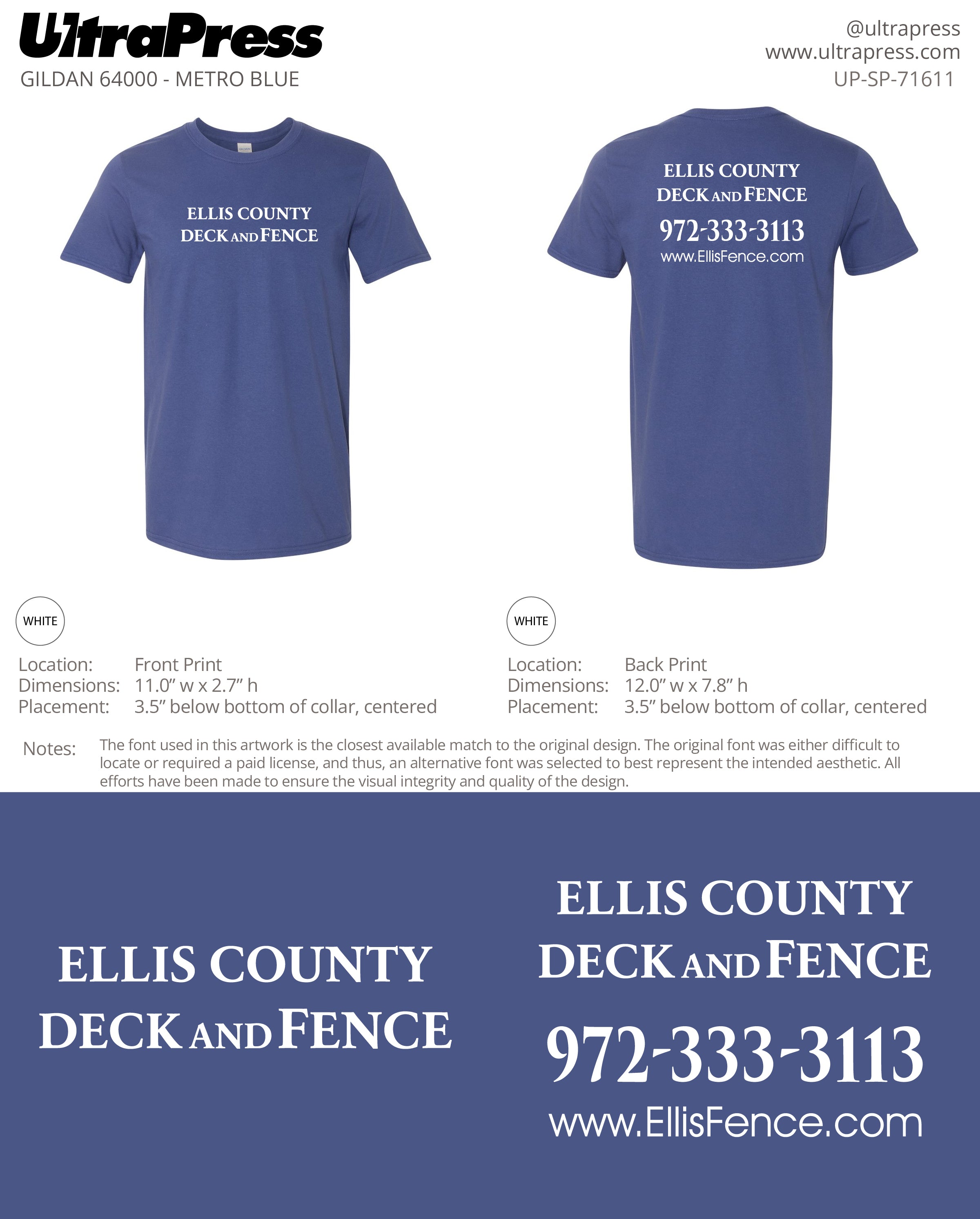 UP-SP-71611 Ellis County Deck & Fence - Robert Courtney (Bulk)