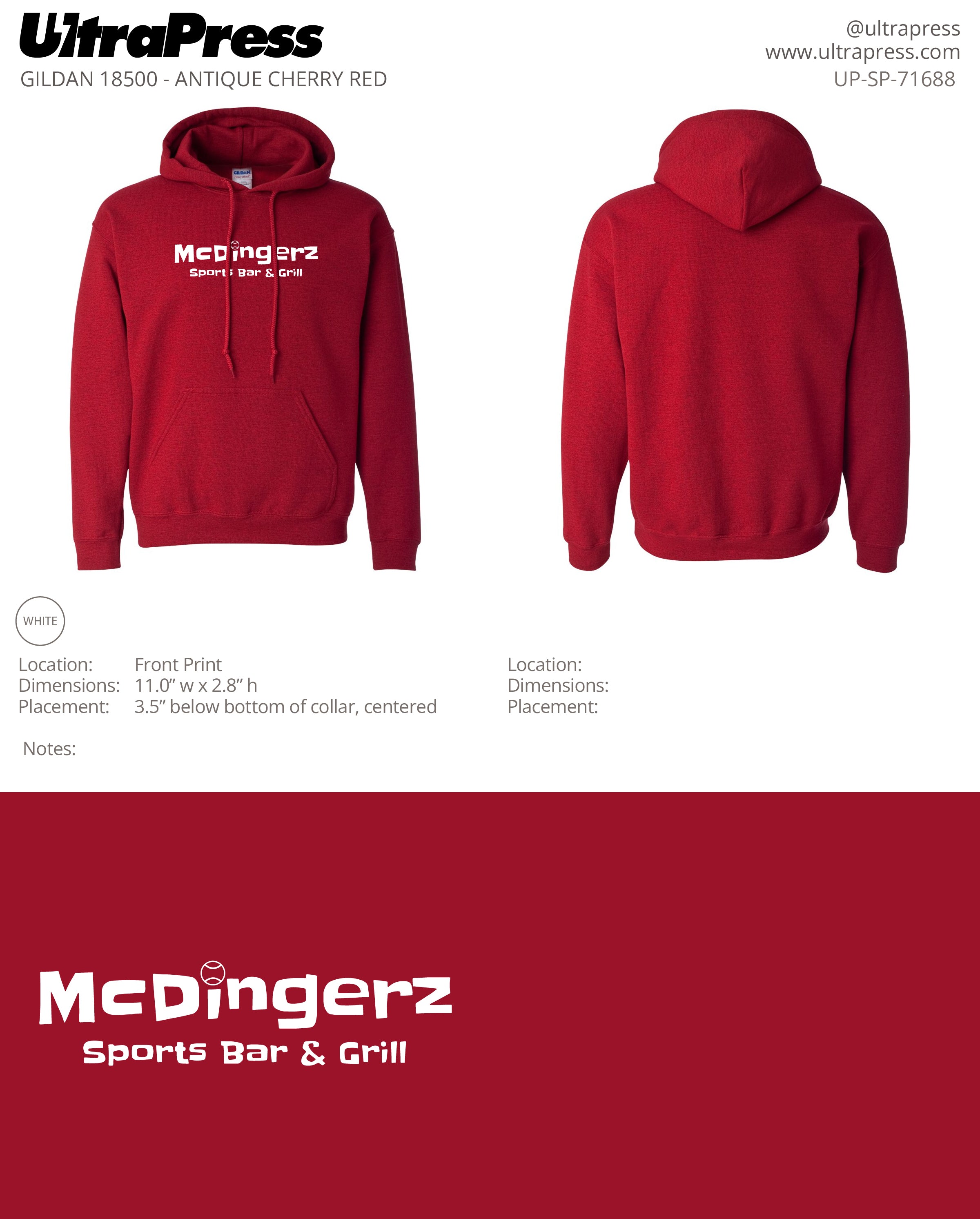 UP-SP-71688 Mcdingerz - James McKenney 50 Pieces Package (Bulk - Hoodies)