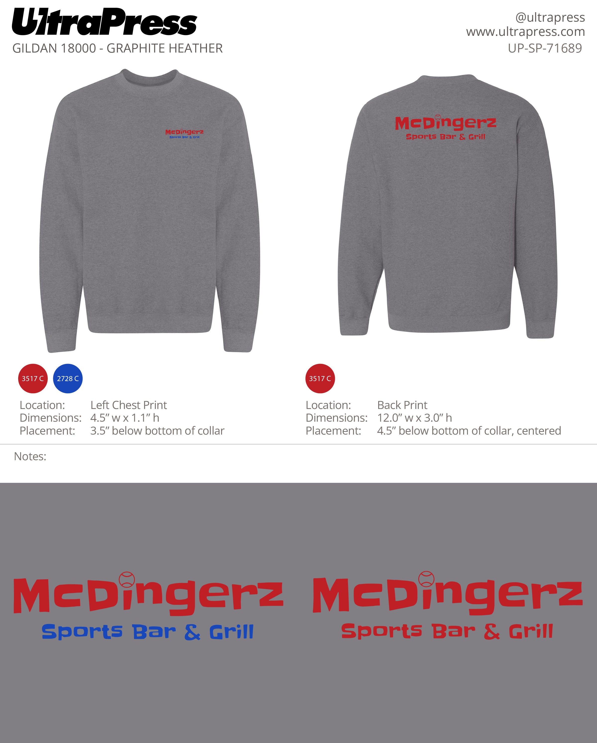 UP-SP-71689 Mcdingerz - James McKenney 50 Pieces Package (Bulk - Crewnecks)