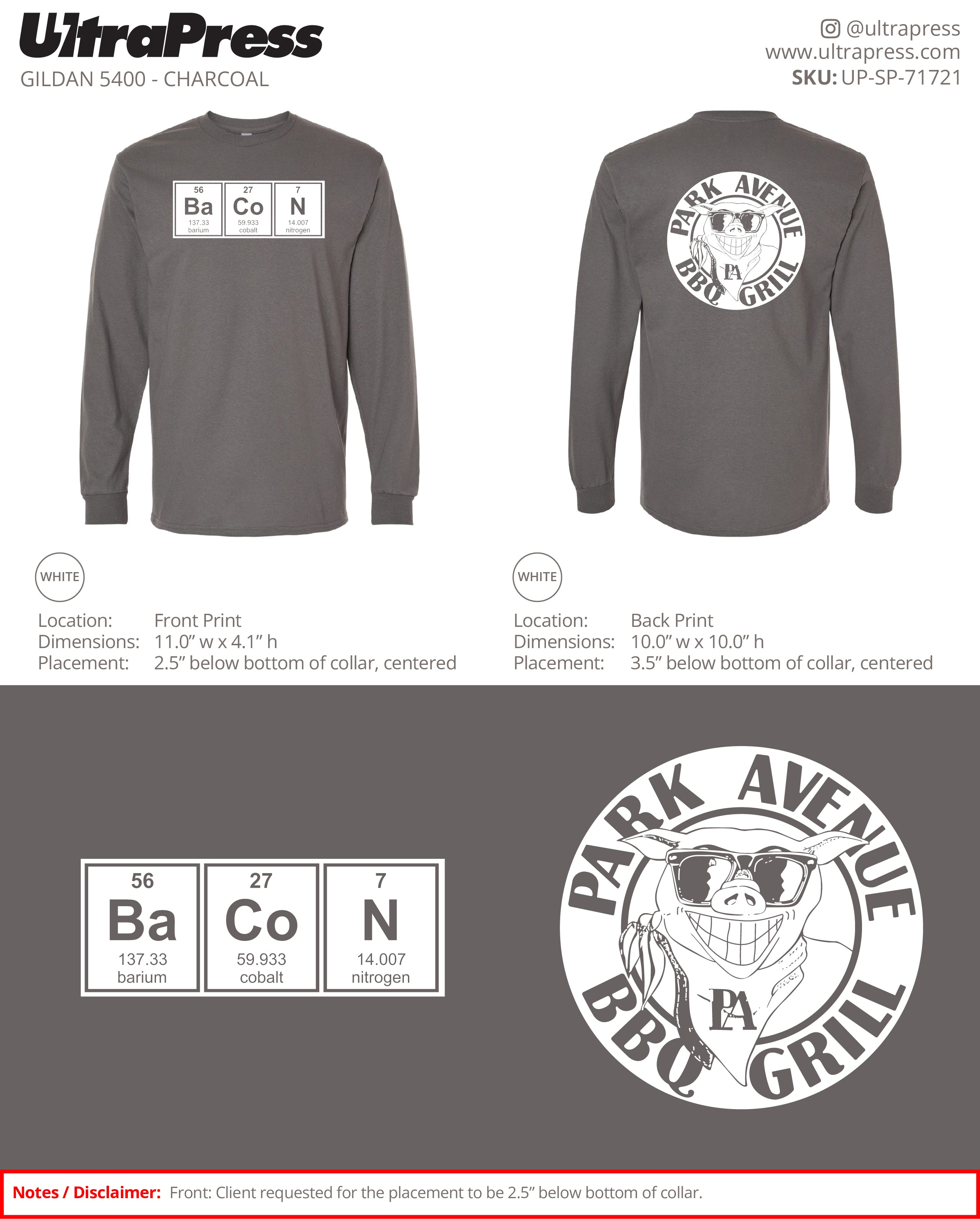 UP-SP-71721 Park Avenue BBQ Grill - Dean Lavallee 100 Min Qty (Bulk)