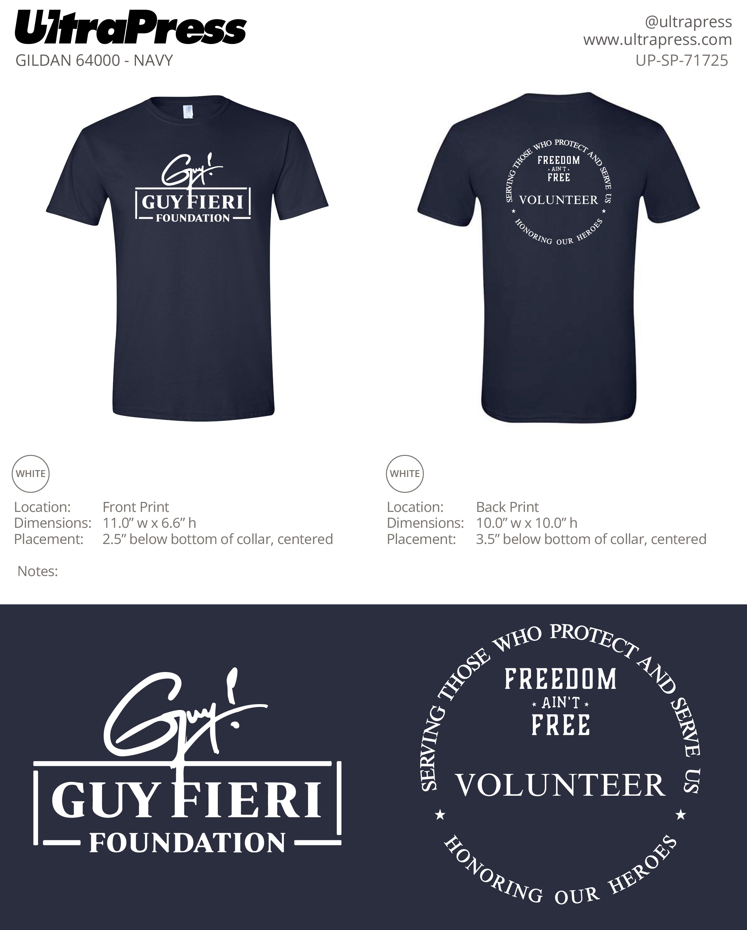 UP-SP-71725 Guy Fieri Foundation - Brian Daly 100 Min Qty (Bulk)