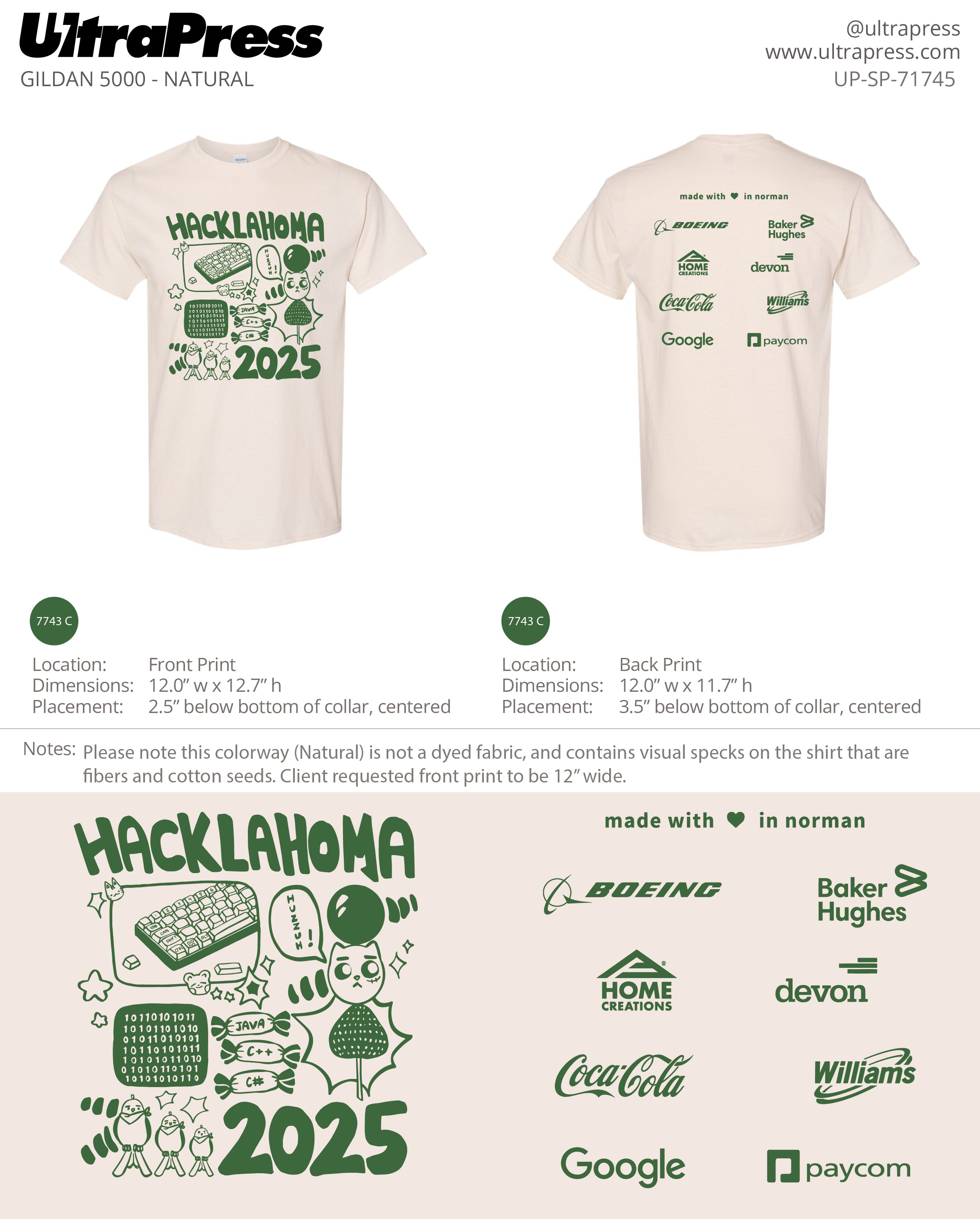 UP-SP-71745 Hacklahoma 2025 (T-shirt) - Raja Ahmed 288 Min Qty (Bulk)
