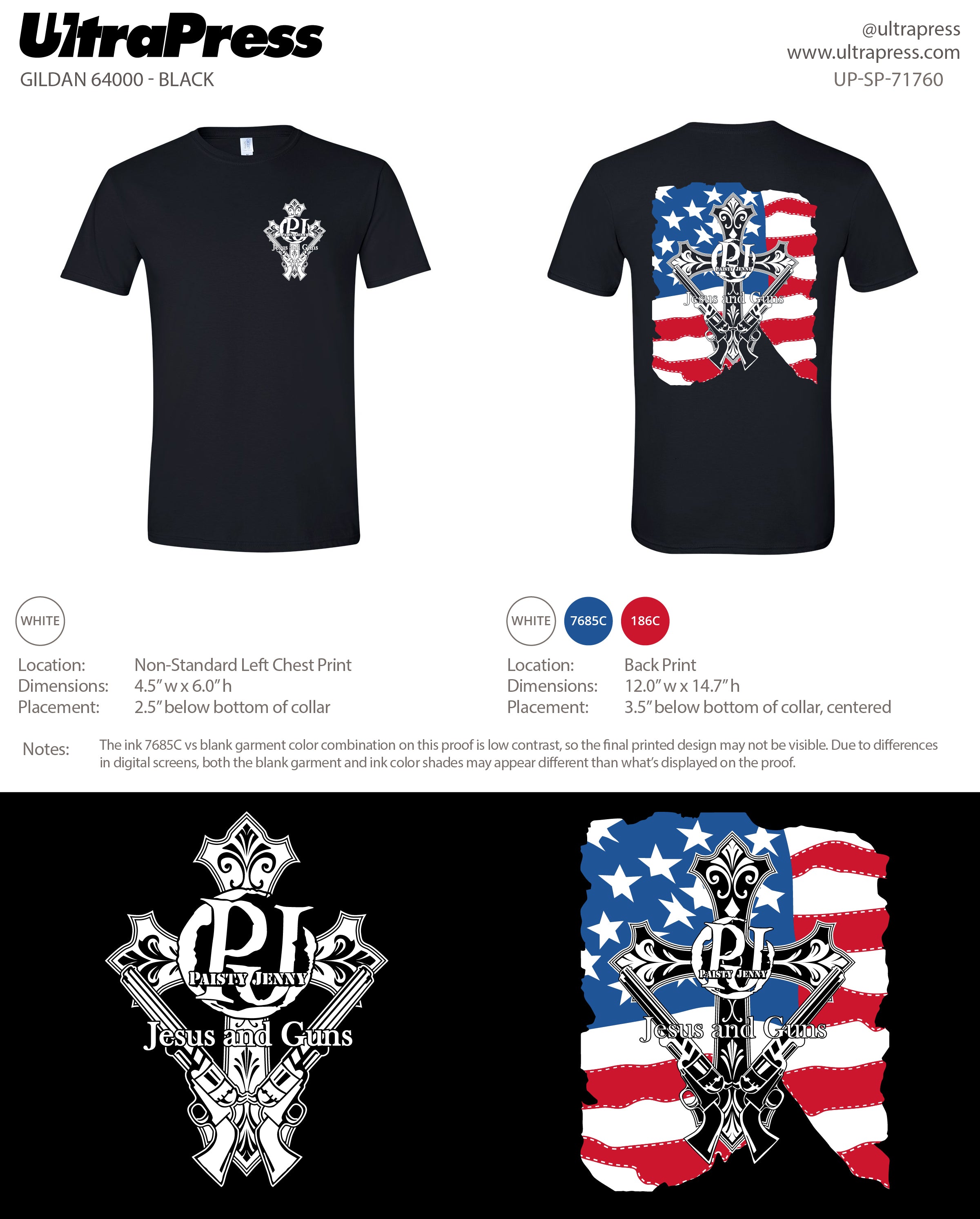 UP-SP-71760 Jesus & Guns - Gregory Votava 100 Pieces Package (Bulk)