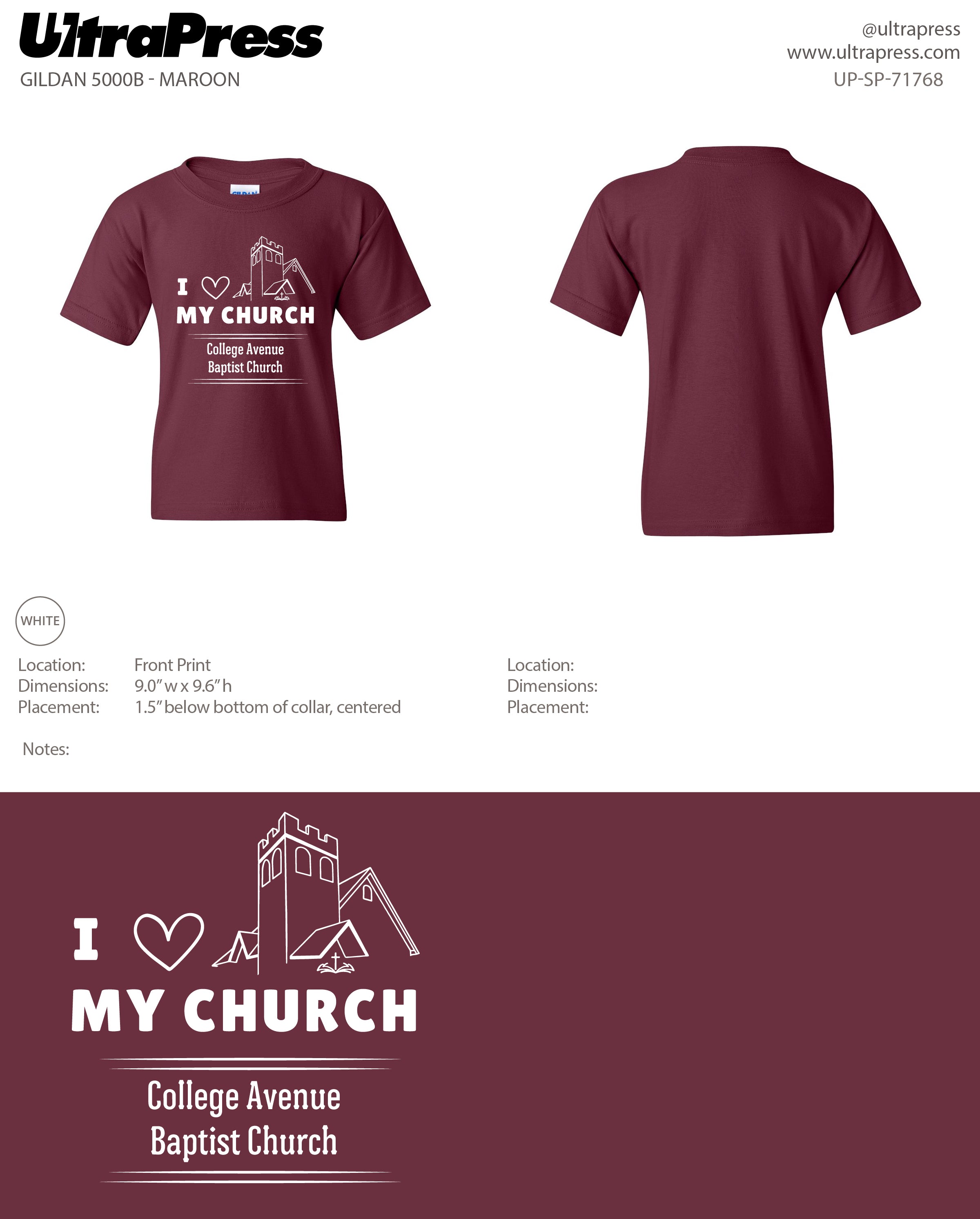 UP-SP-71768 I Love My Church - Angie Terhaar 100 Pieces Package (Bulk)