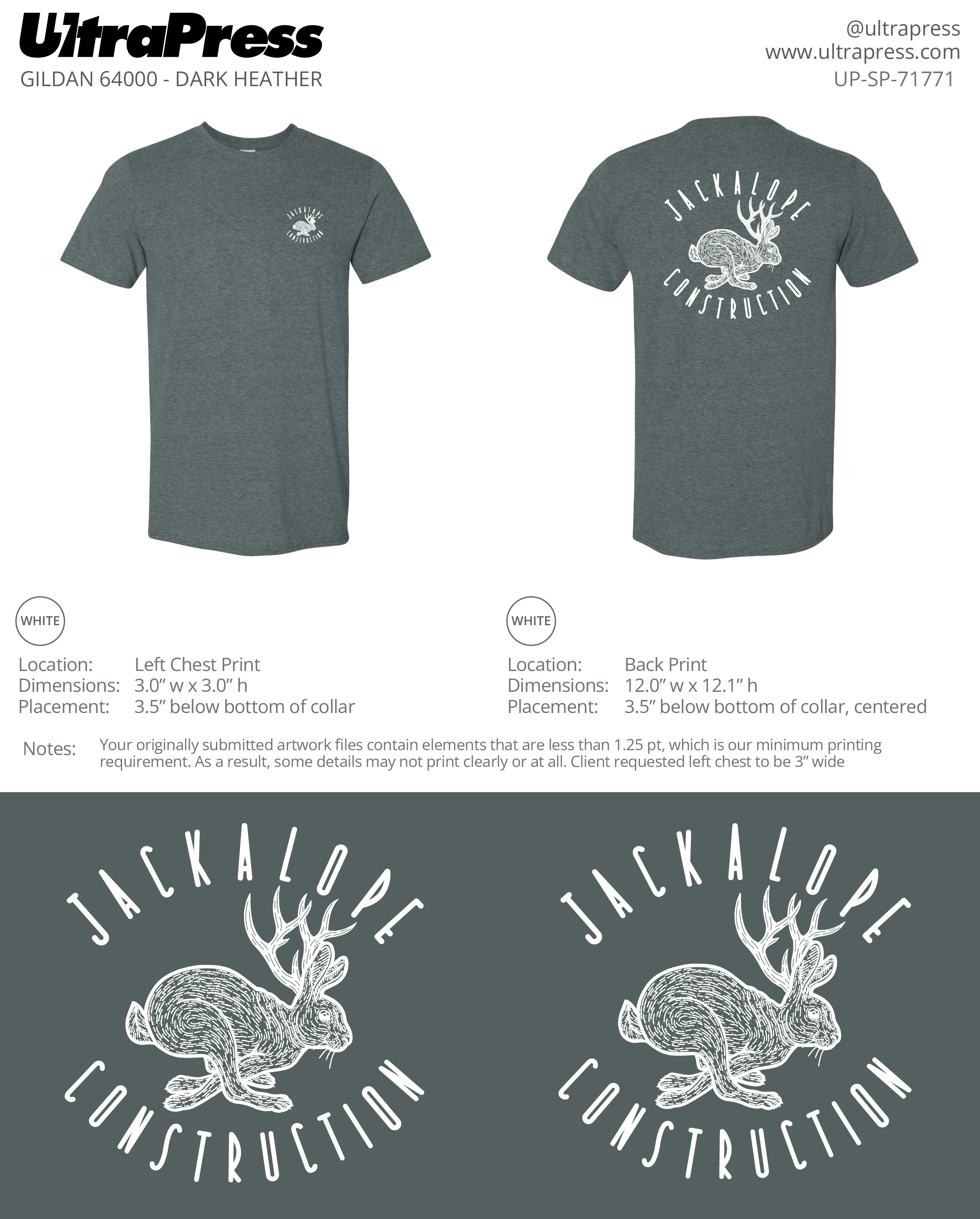 UP-SP-71771 Jackalope Construction - Aaron Kloer 100 Pieces Package (Bulk)