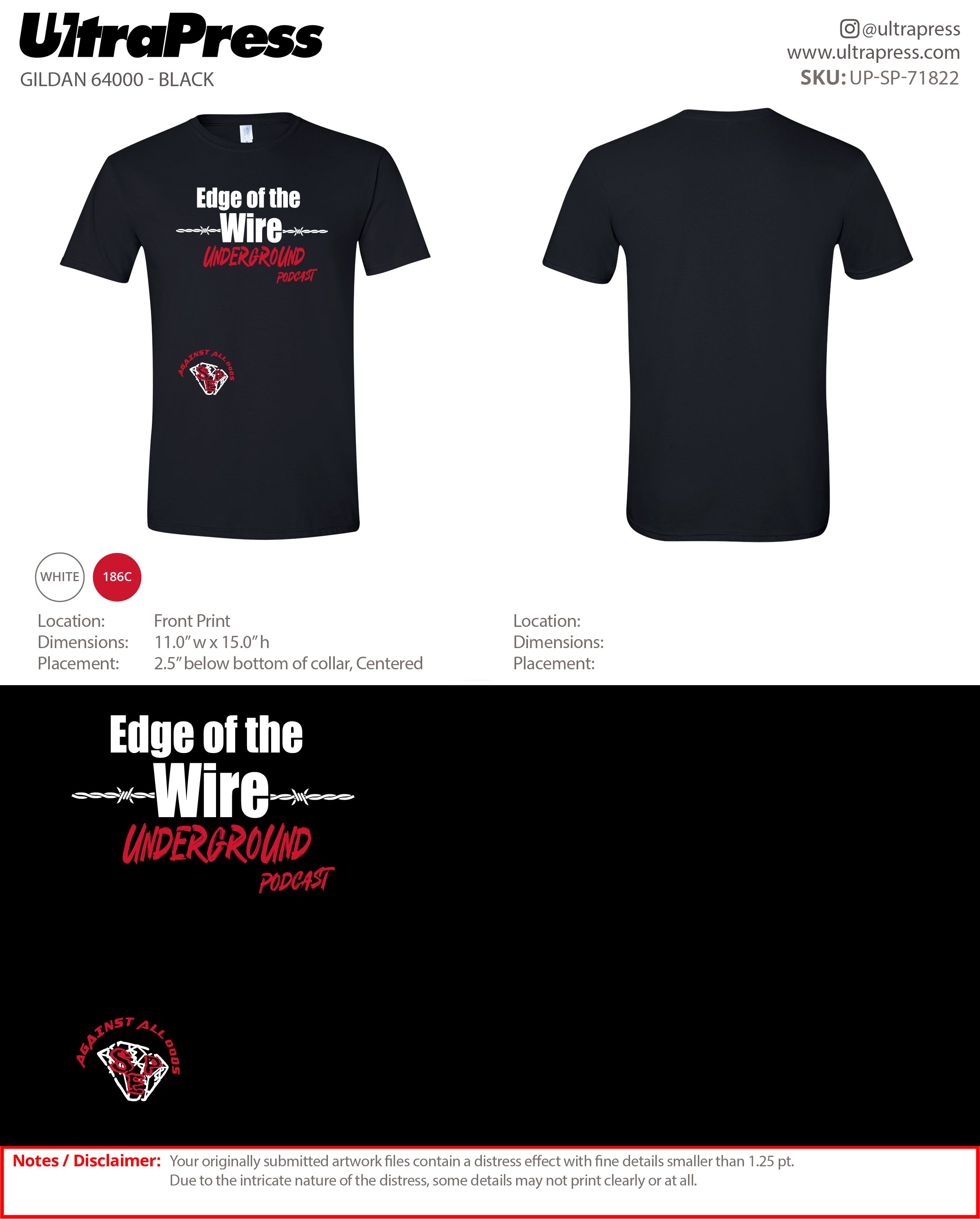 UP-SP-71822 Edge Of The Wire - Sep Davis 100 Pieces Package (Bulk)