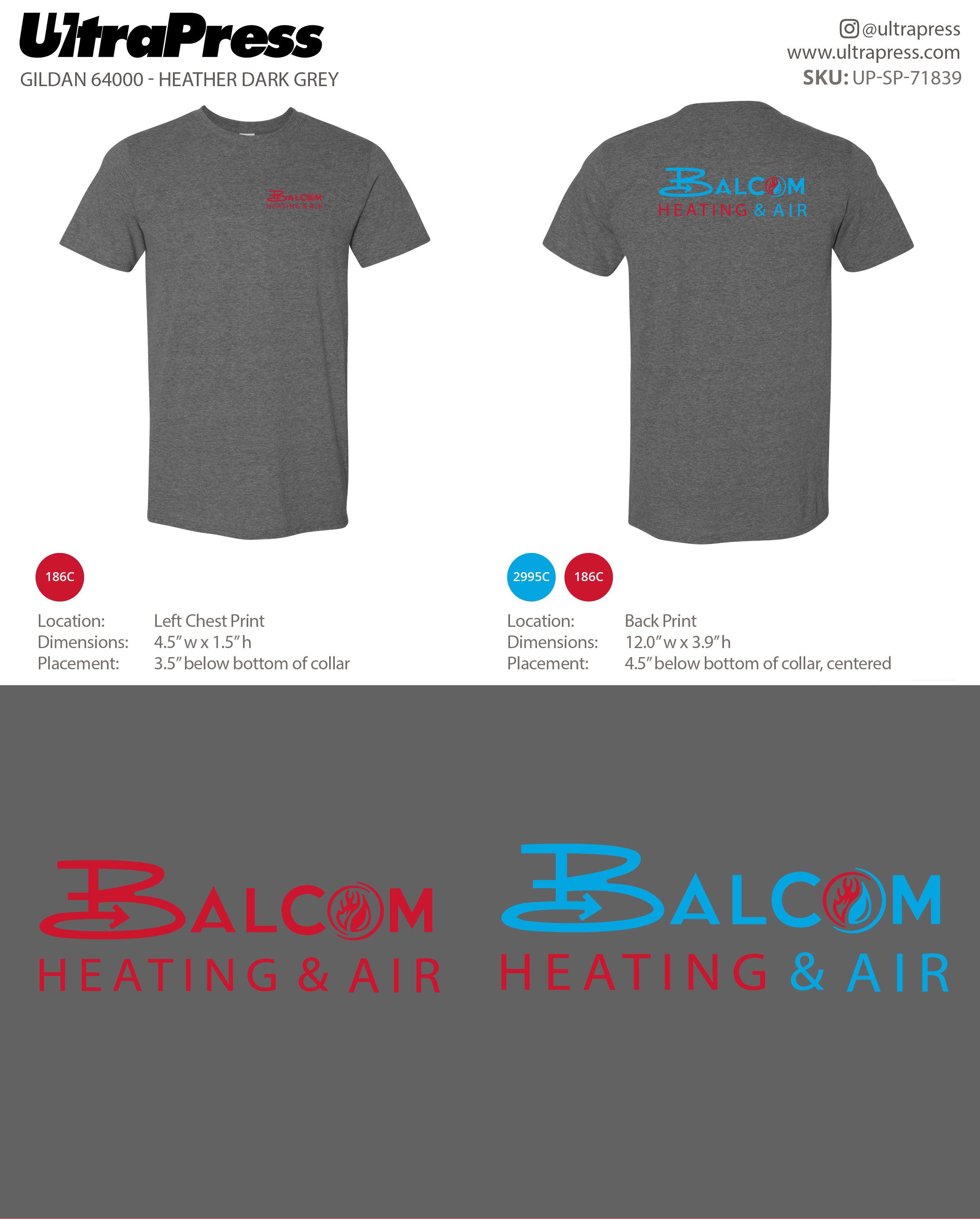 UP-SP-71839 Balcom Heating & Air - Carlos Balbuena 100 Min Qty (Bulk)