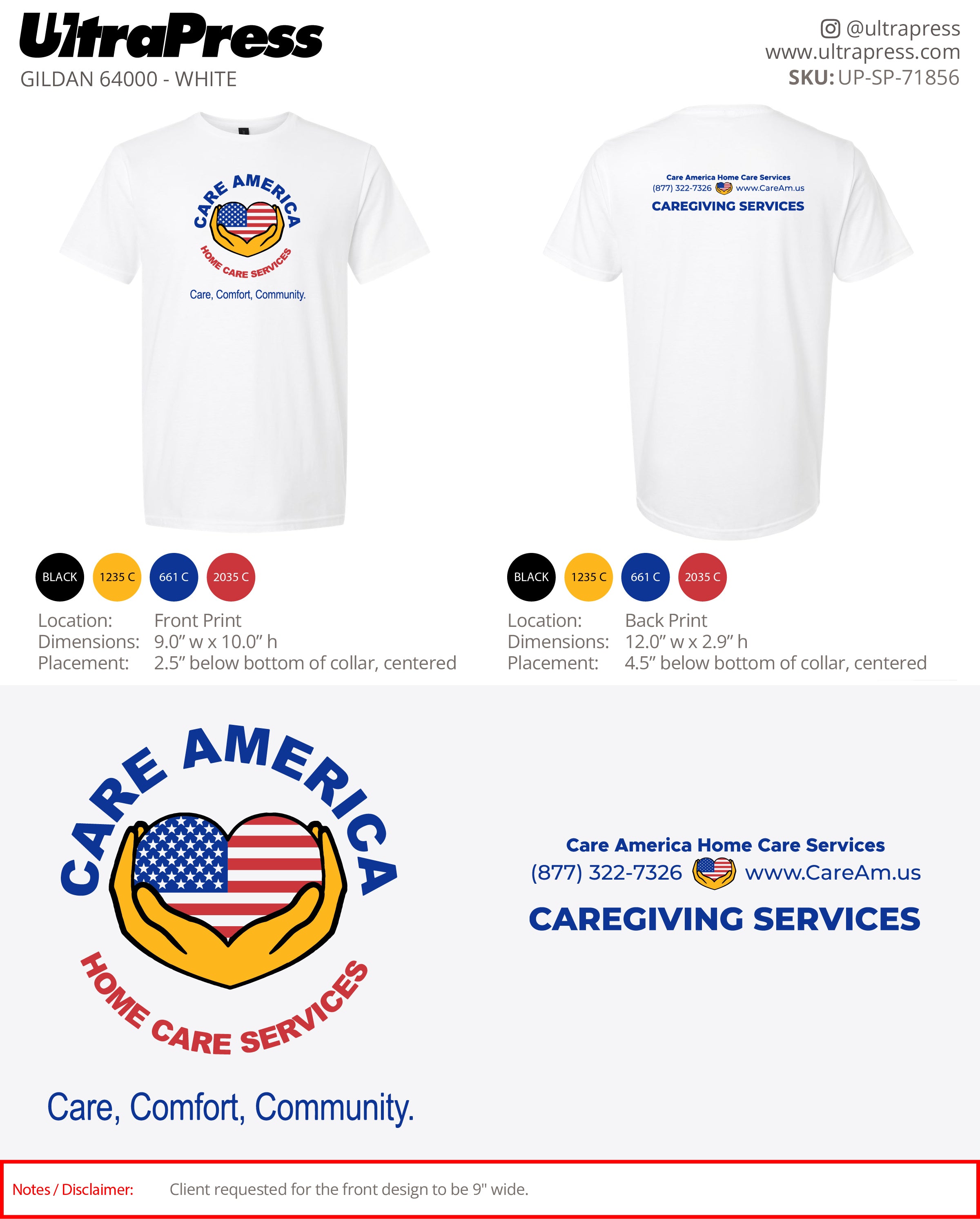 UP-SP-71856 Home Care America White Shirts - Kristin Sy 50 Pieces Package (Bulk)