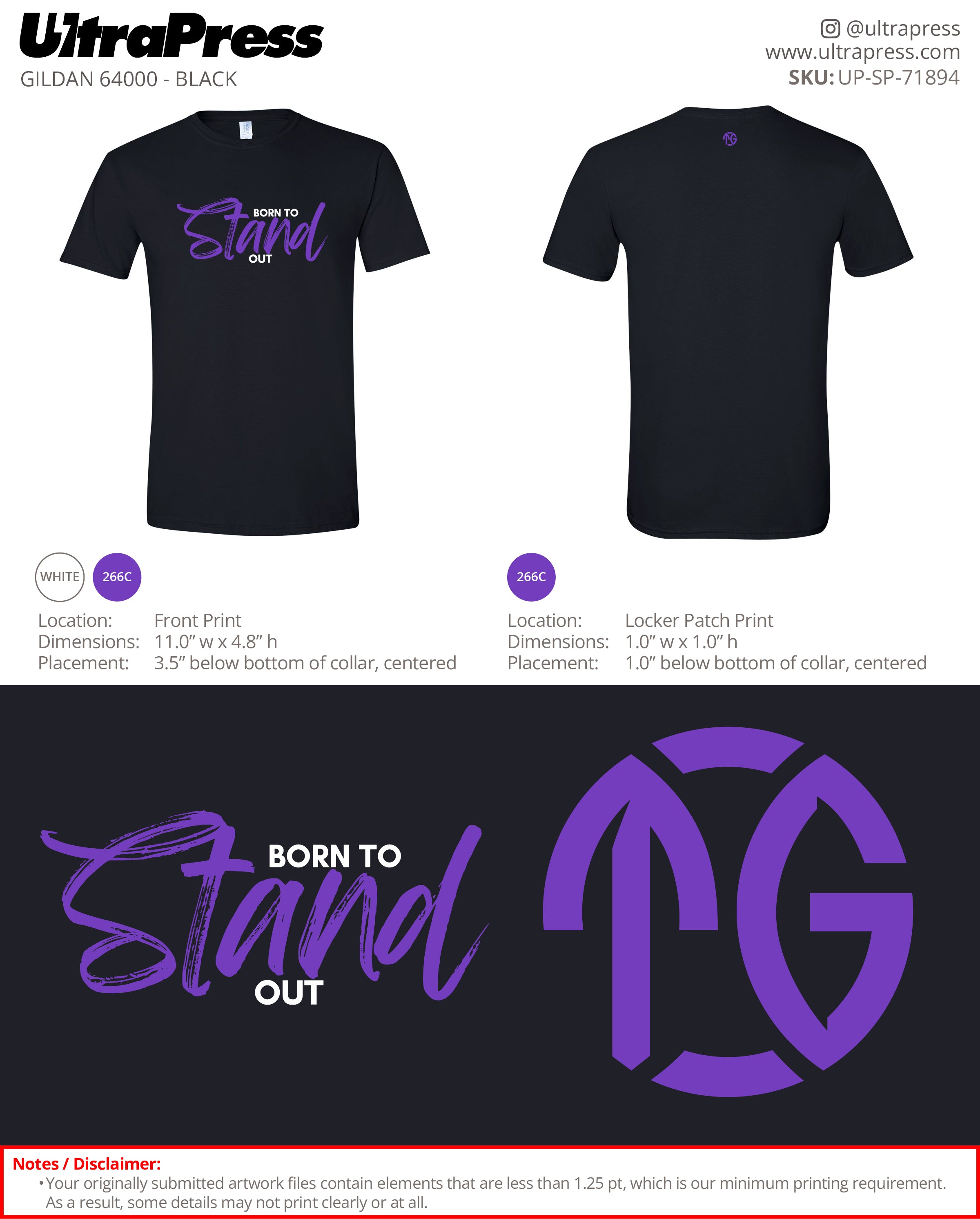 UP-SP-71894 Born To Stand Out - Angela Harris 100 Pieces Package (Bulk)