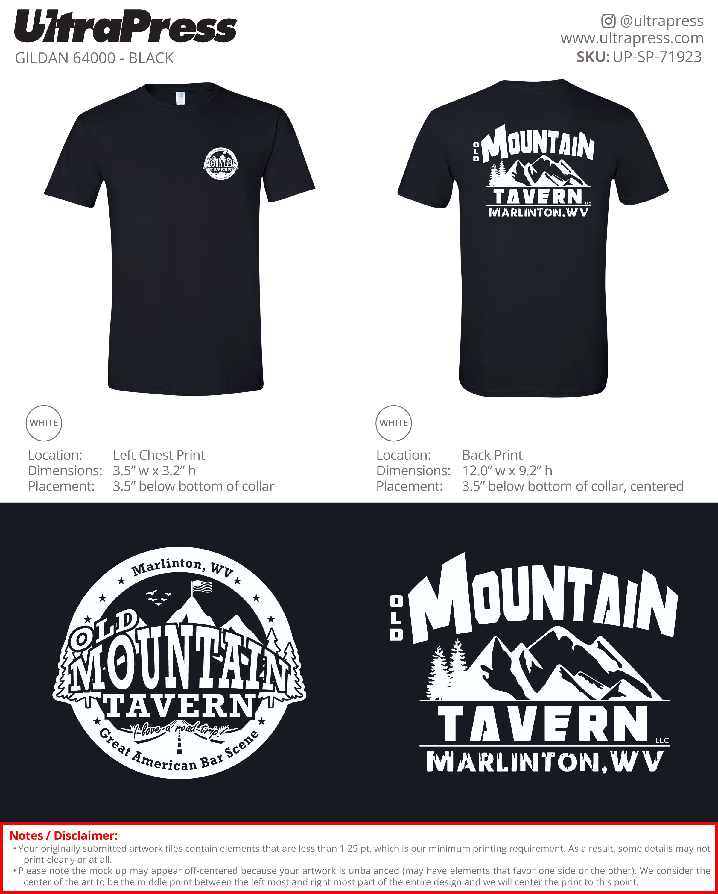 UP-SP-71923 Old Mountain Tavern - Daniel Flores 100 Pieces Package (Bulk)