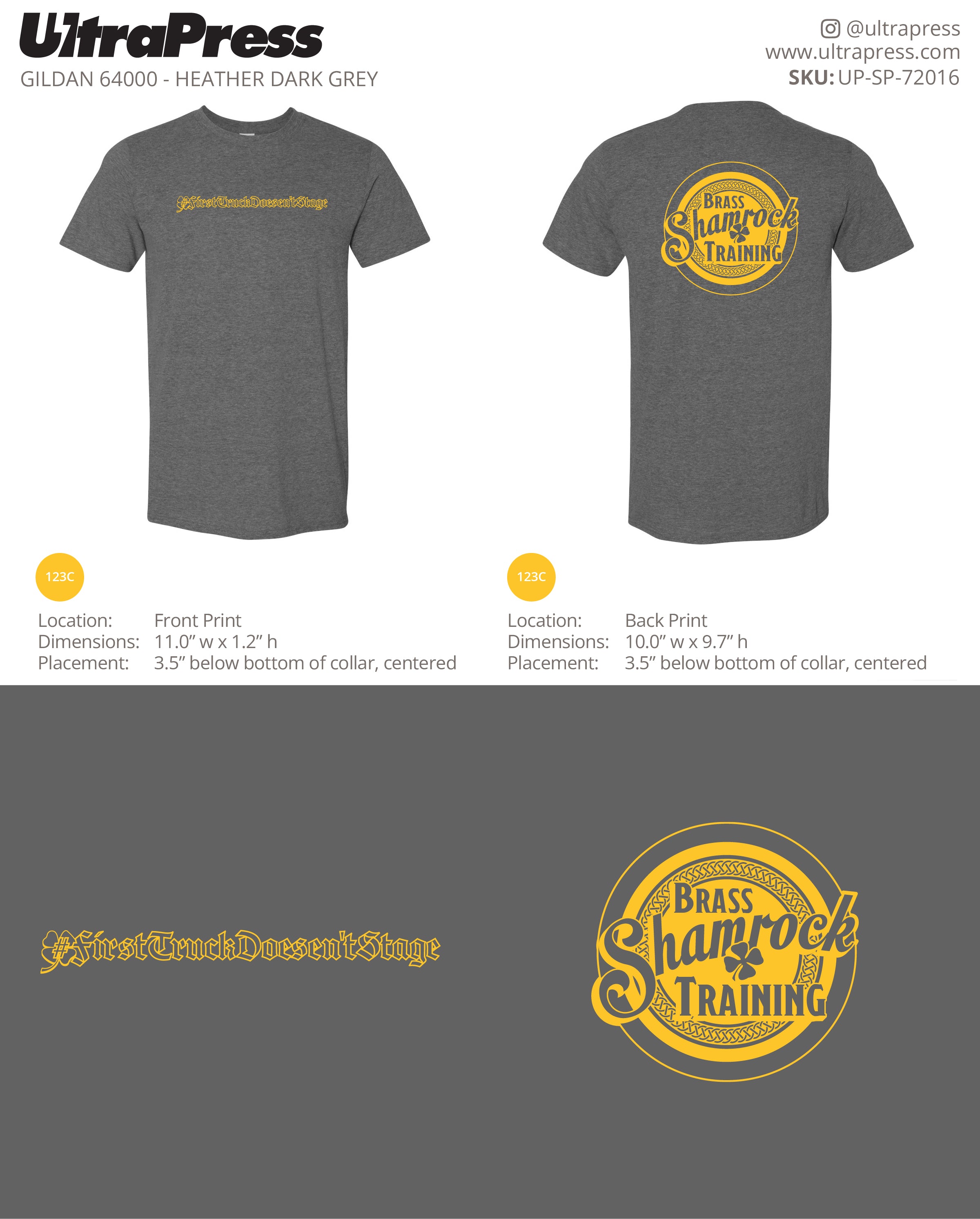 UP-SP-72016 Brass Shamrock Training - Steve Reno 100 Min Qty (Bulk)