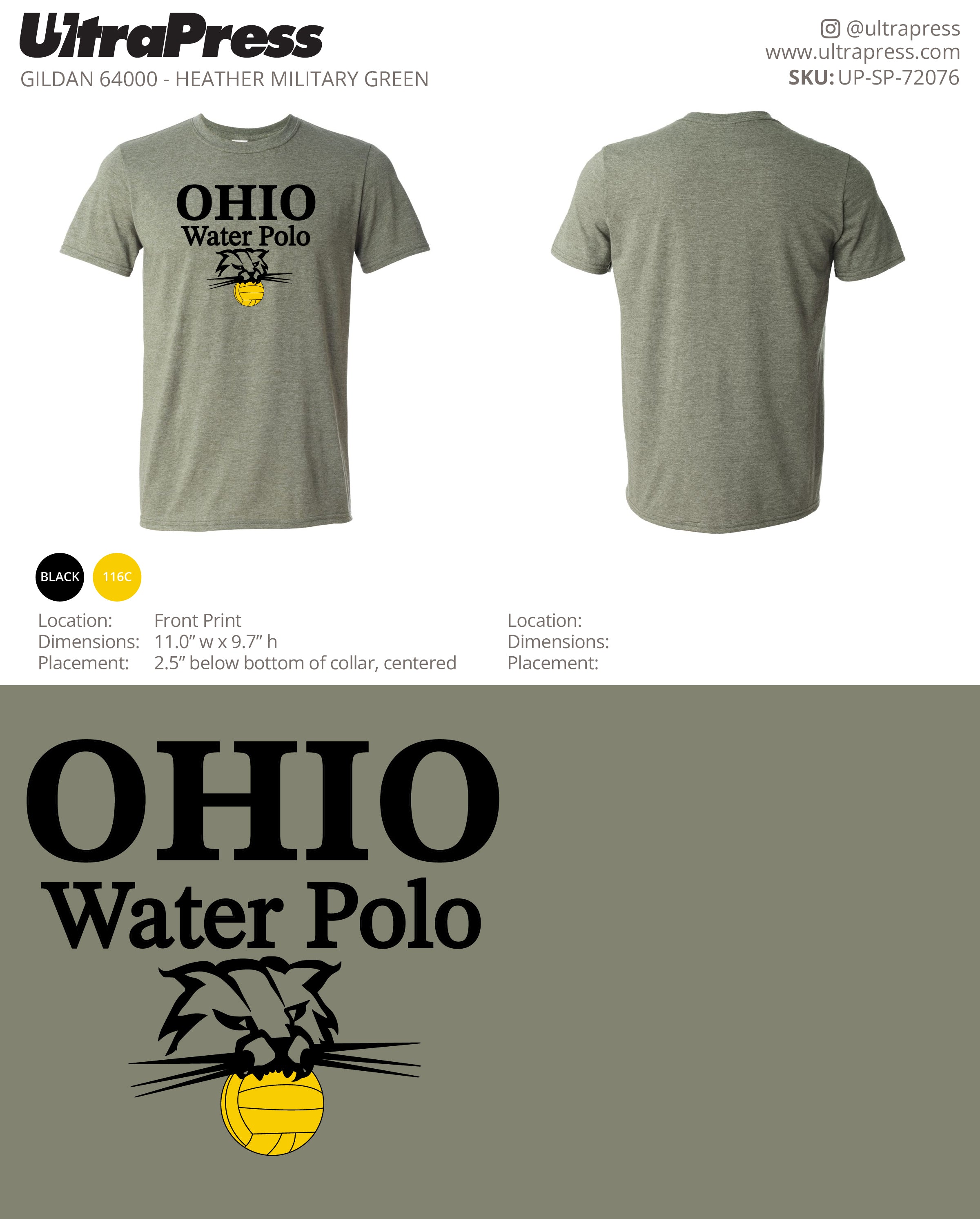 UP-SP-72076 Ohio Water Polo - Wyatt Draz 100 Min Qty (Bulk)