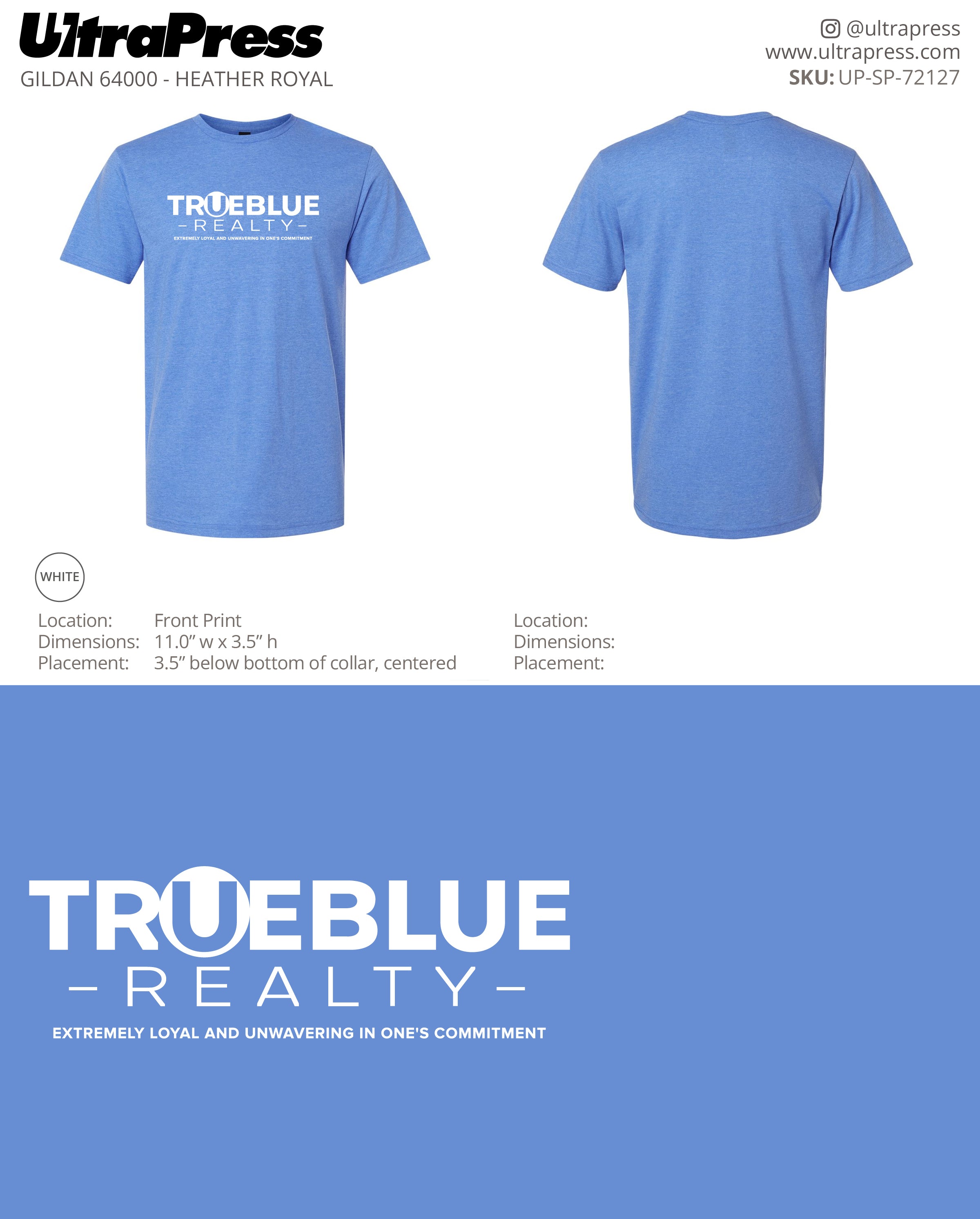 UP-SP-72127 True Blue Realty - Elaina Morgan 100 Min Qty (Bulk)