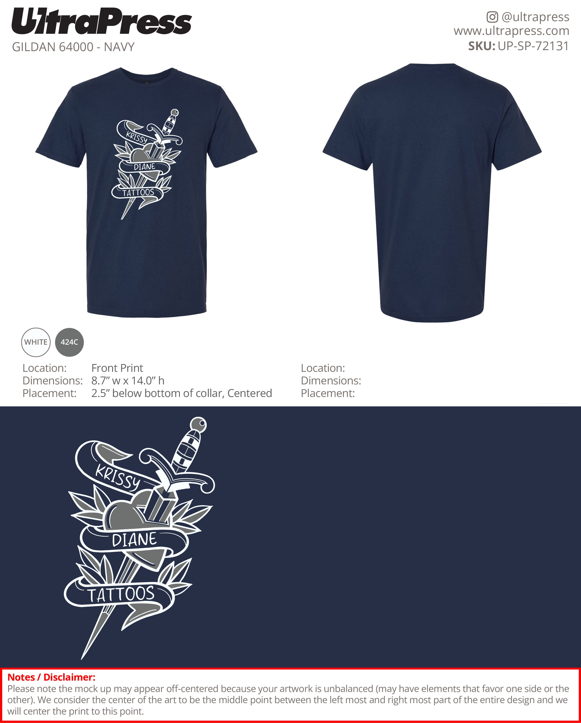 UP-SP-72131 Krissy Diane Tattoos - Krissy Fabis 100 Pieces Package (Bulk)