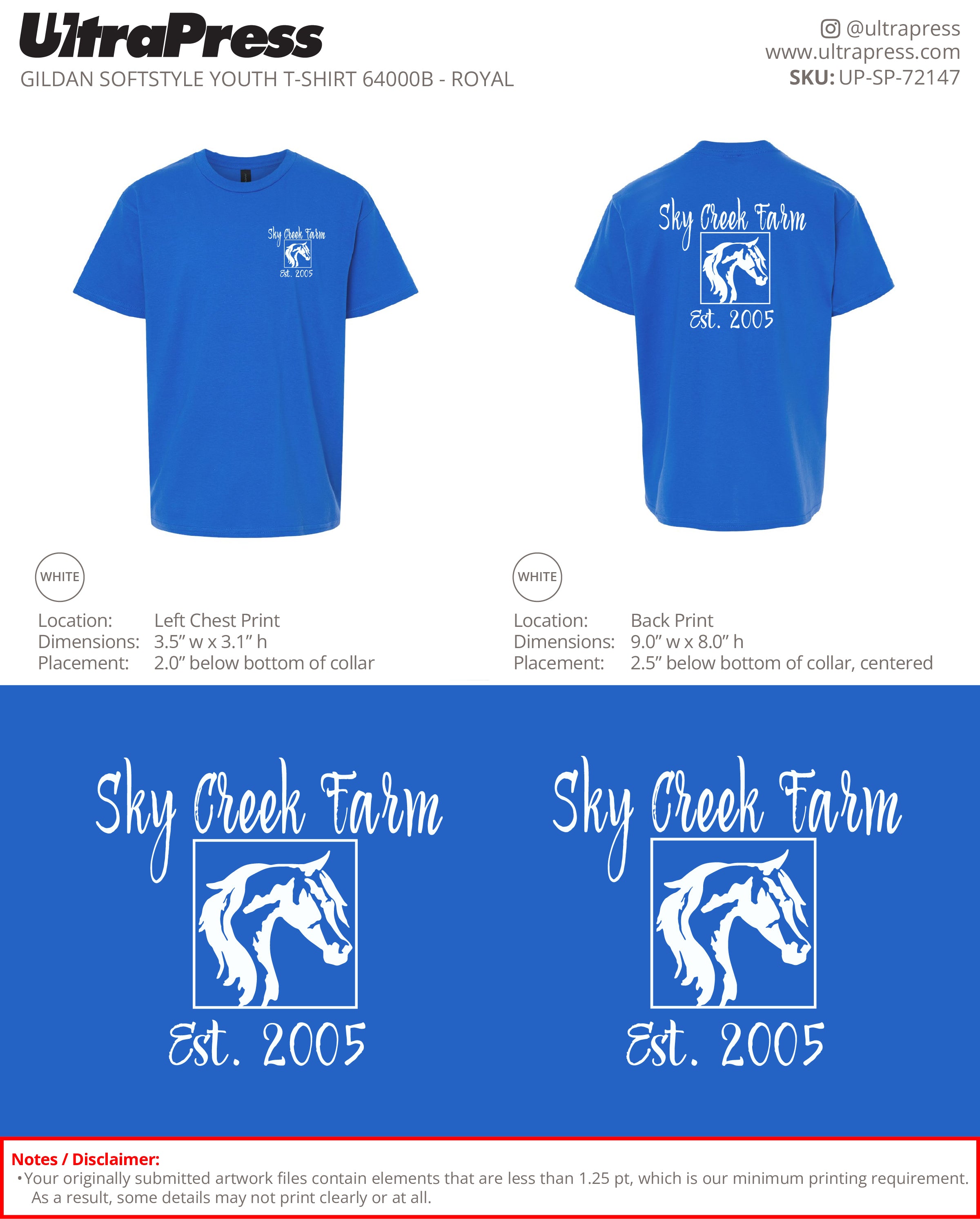 UP-SP-72147 Sky Creek Farm - Heidi Chapman Arroyave 100 Pieces Package (Bulk)