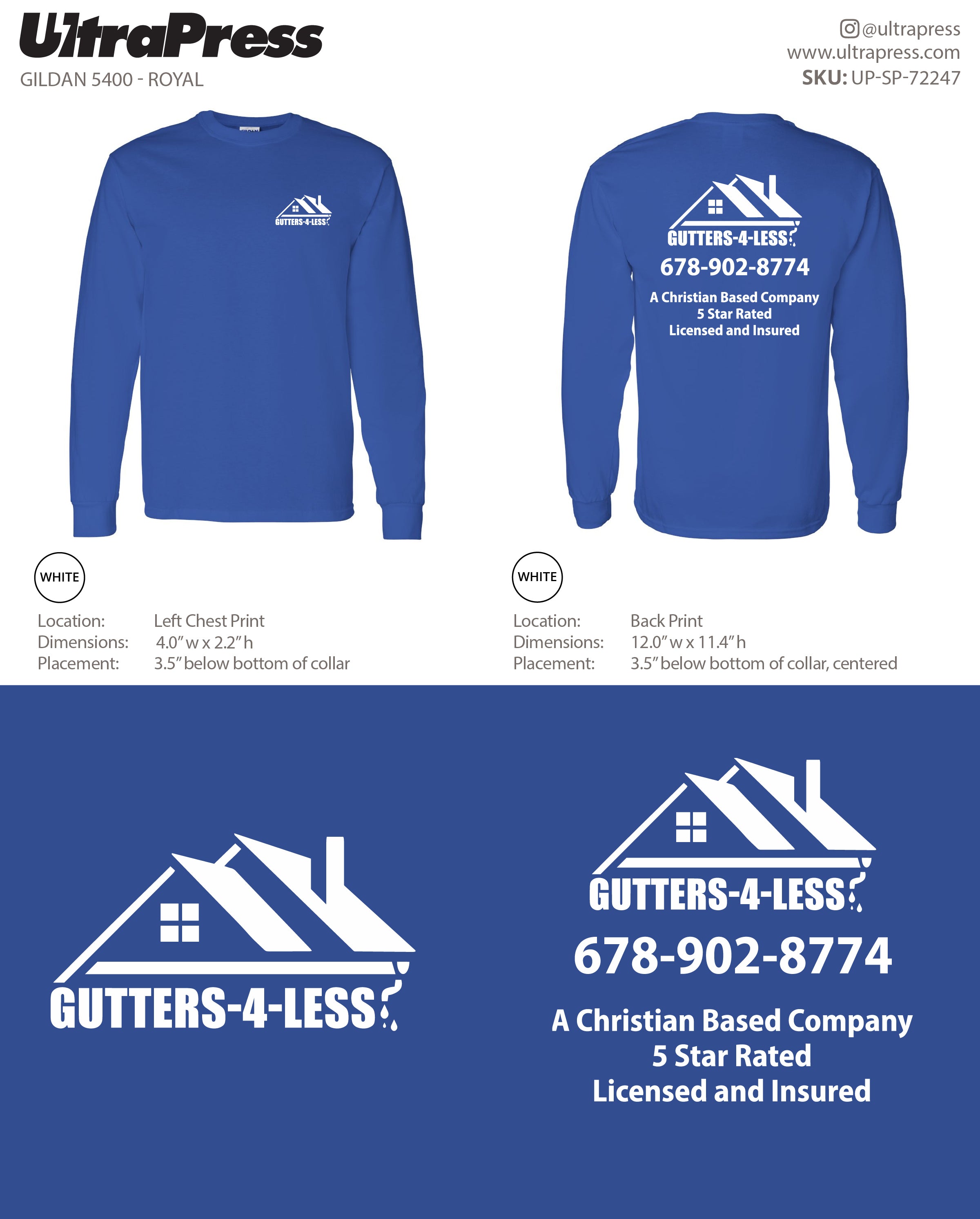 UP-SP-72247 Gutters 4 Less - Steve Harrison 50 Pieces Package (Bulk)