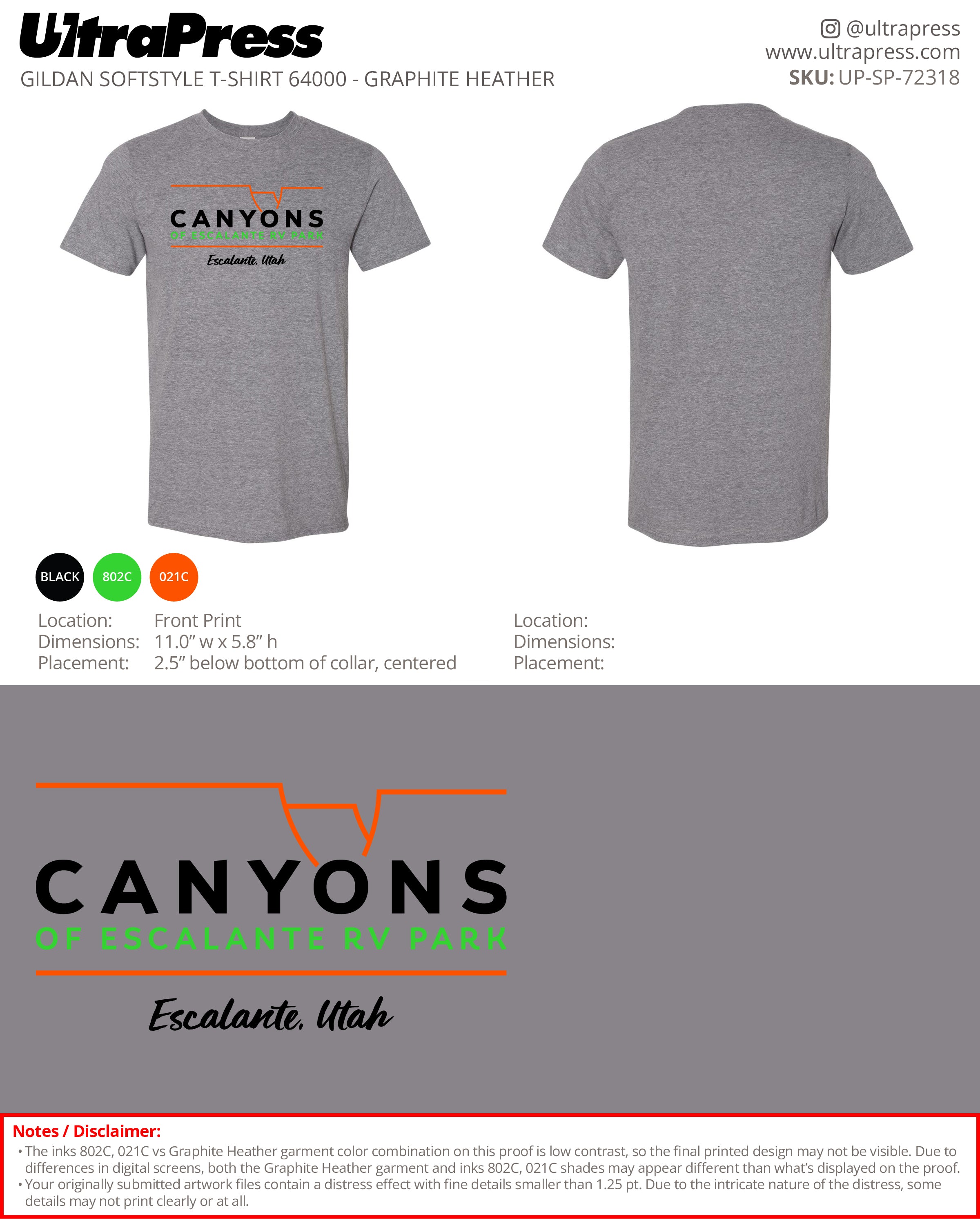 UP-SP-72318 Canyons of Escalante RV Park - Lacy Welch 100 Min Qty (Bulk)