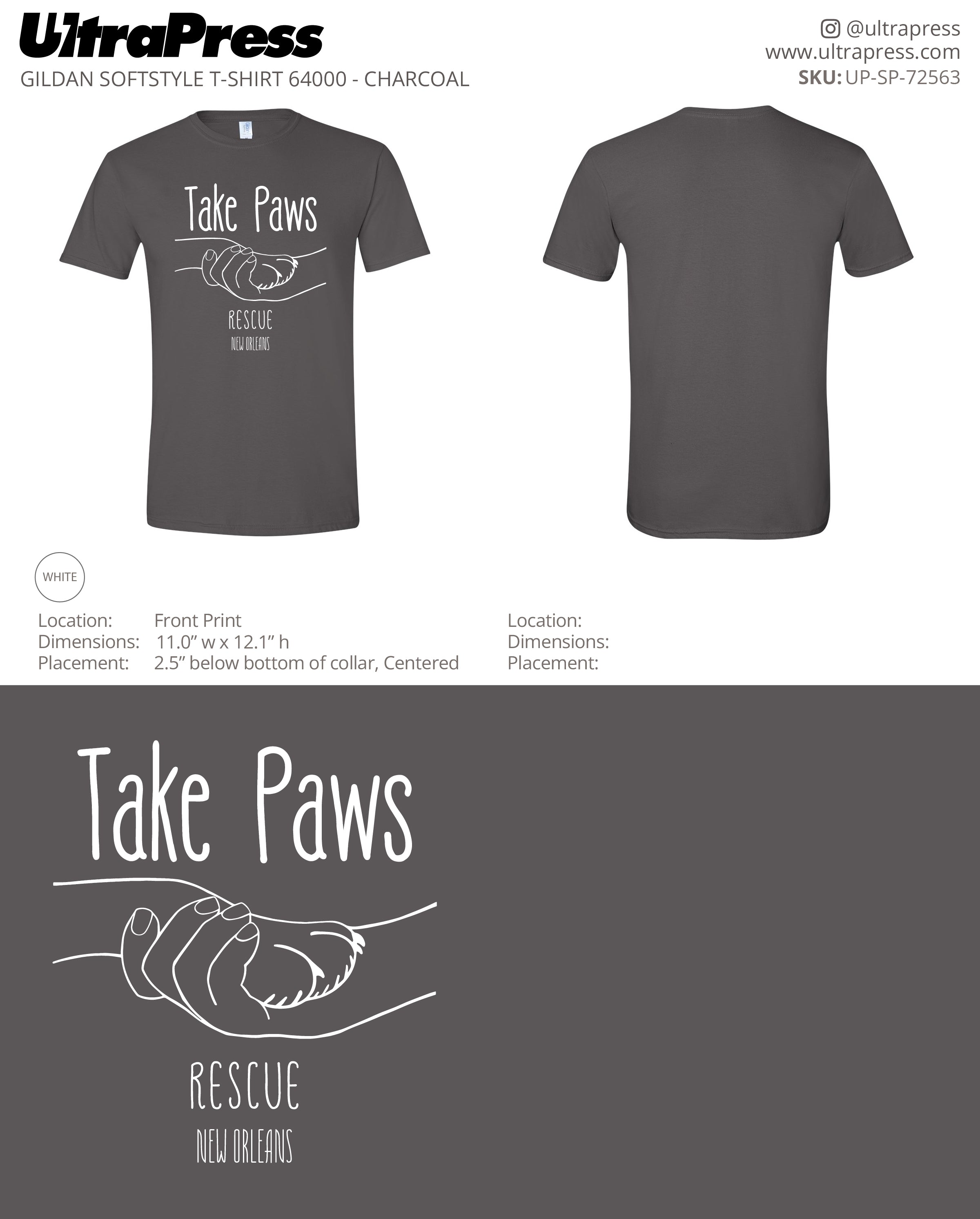 UP-SP-72563 Take Paws - Monique Bonnaffons 100 Min Qty (Bulk)