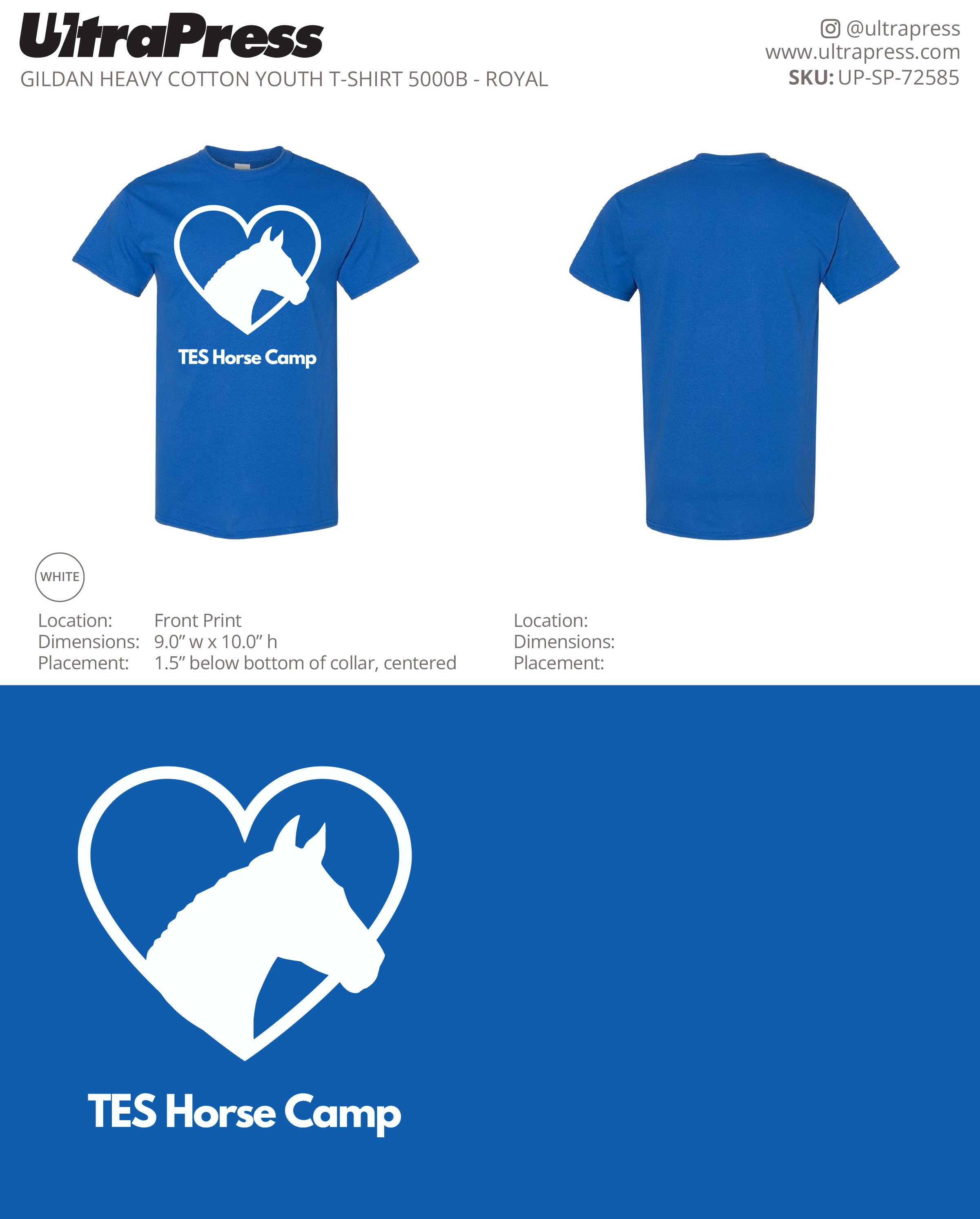 UP-SP-72585 Horse Camp Shirts  - Tori English 100 Min Qty (Bulk)