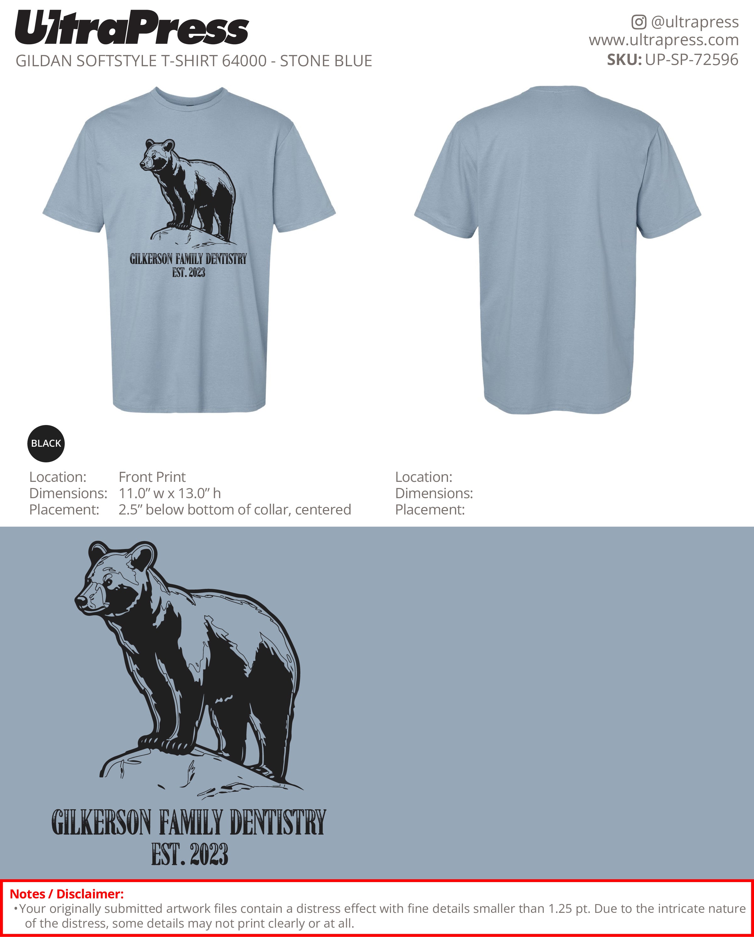 UP-SP-72596 Gilkerson Family Dentistry - Mark Gilkerson 100 Pieces Package (Bulk)