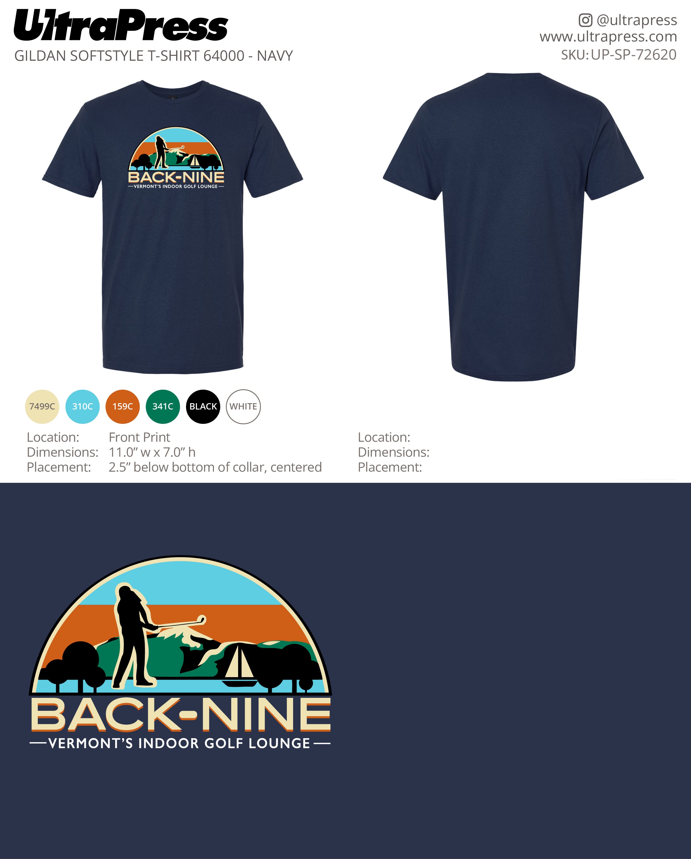 UP-SP-72620 Back-Nine Vermont's Indoor Golf Lounge - Chris Burke 72 Min Qty (Bulk)