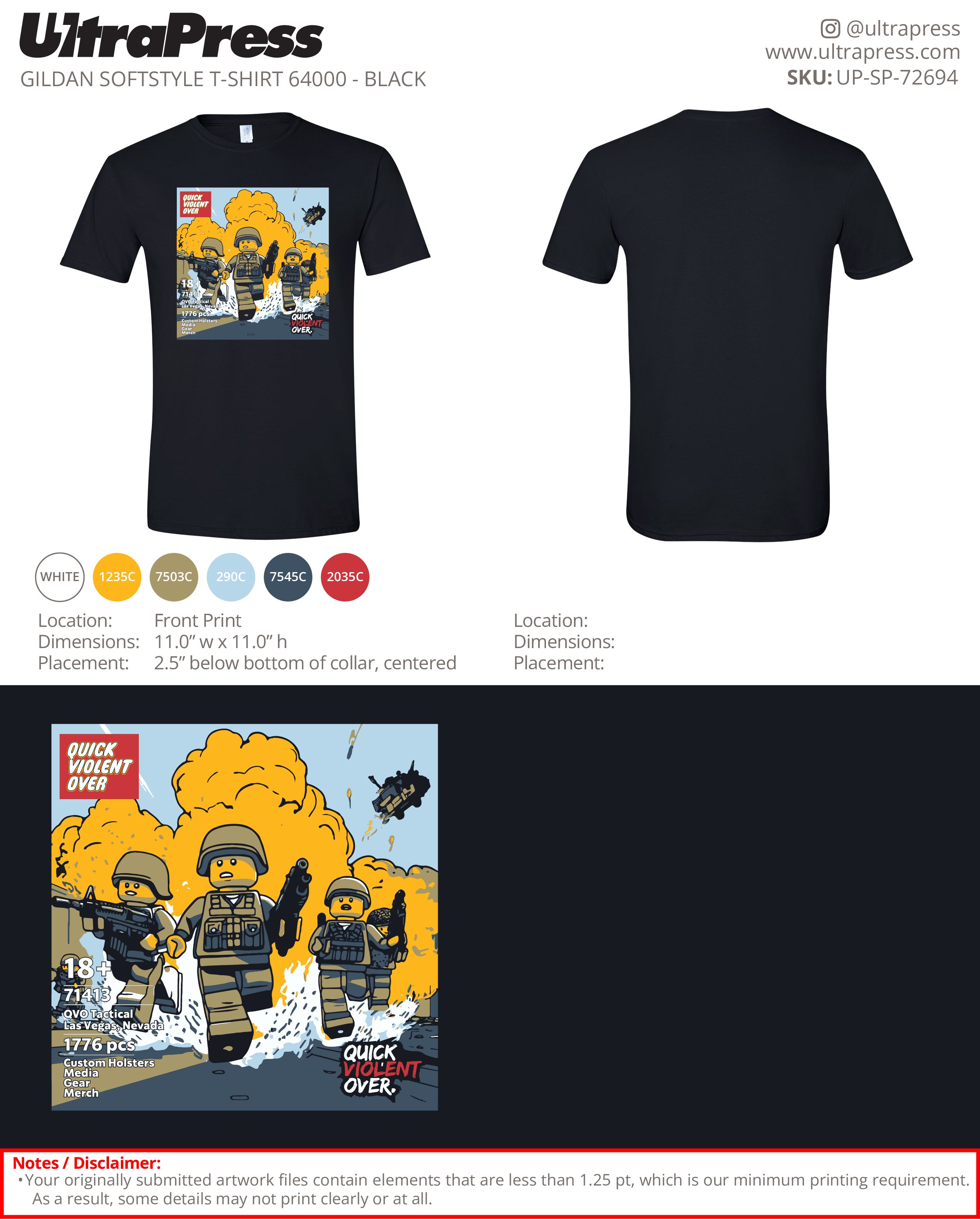 UP-SP-72694 Block Toy Design - Roger QVO Tactical - 100 Min Qty (Bulk)