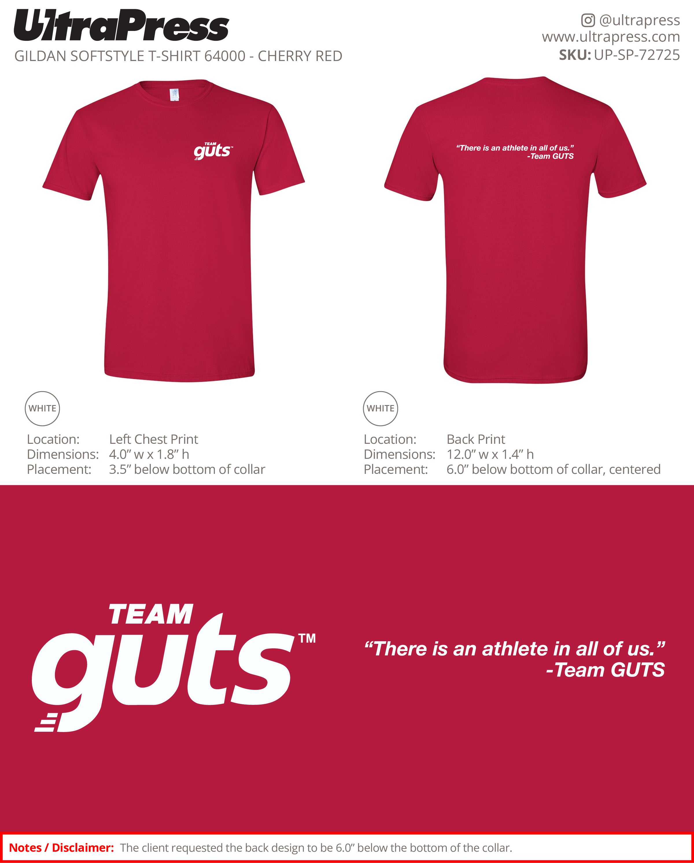UP-SP-72725 Team Guts - Todd Turner 100 Min Qty (Bulk)
