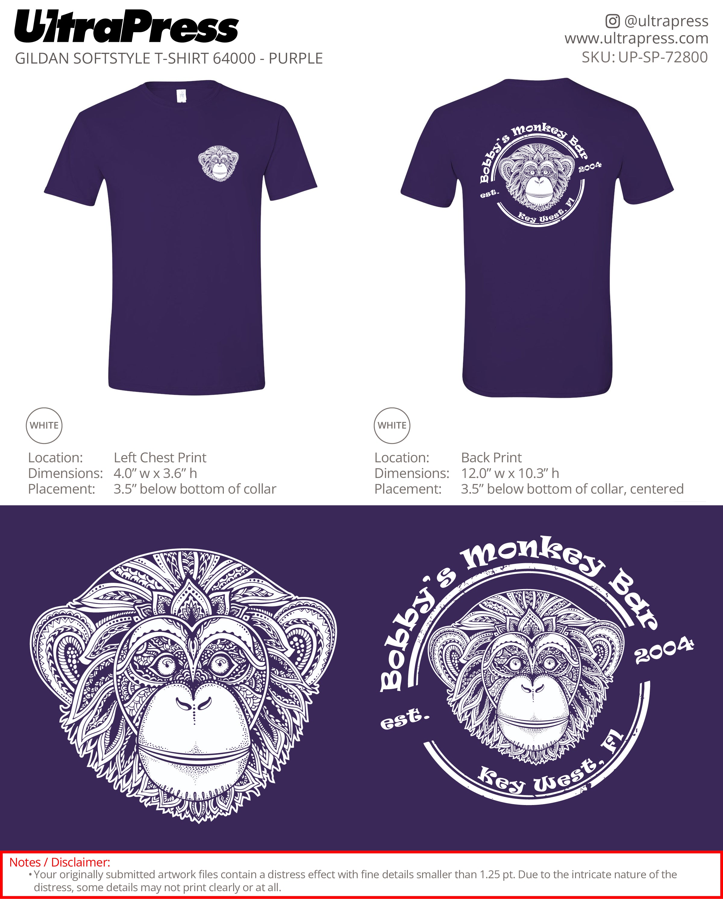 UP-SP-72800 Bobby's Monkey Bar - Bobby Walker 100 Pieces Package (Bulk)