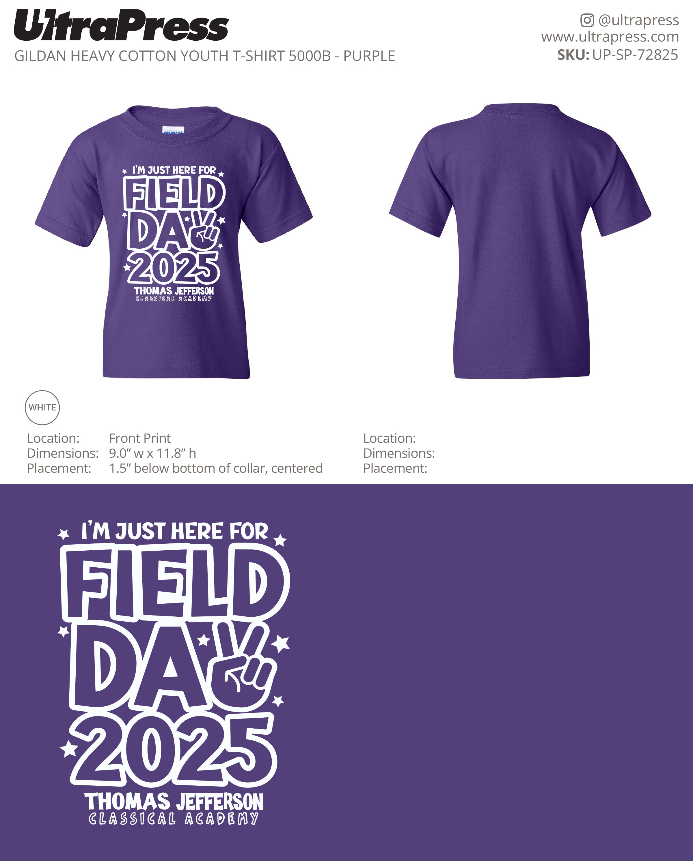 UP-SP-72825 Field Day Thomas Jefferson YOUTH - Miles Ensley 100 Min Qty (Bulk)