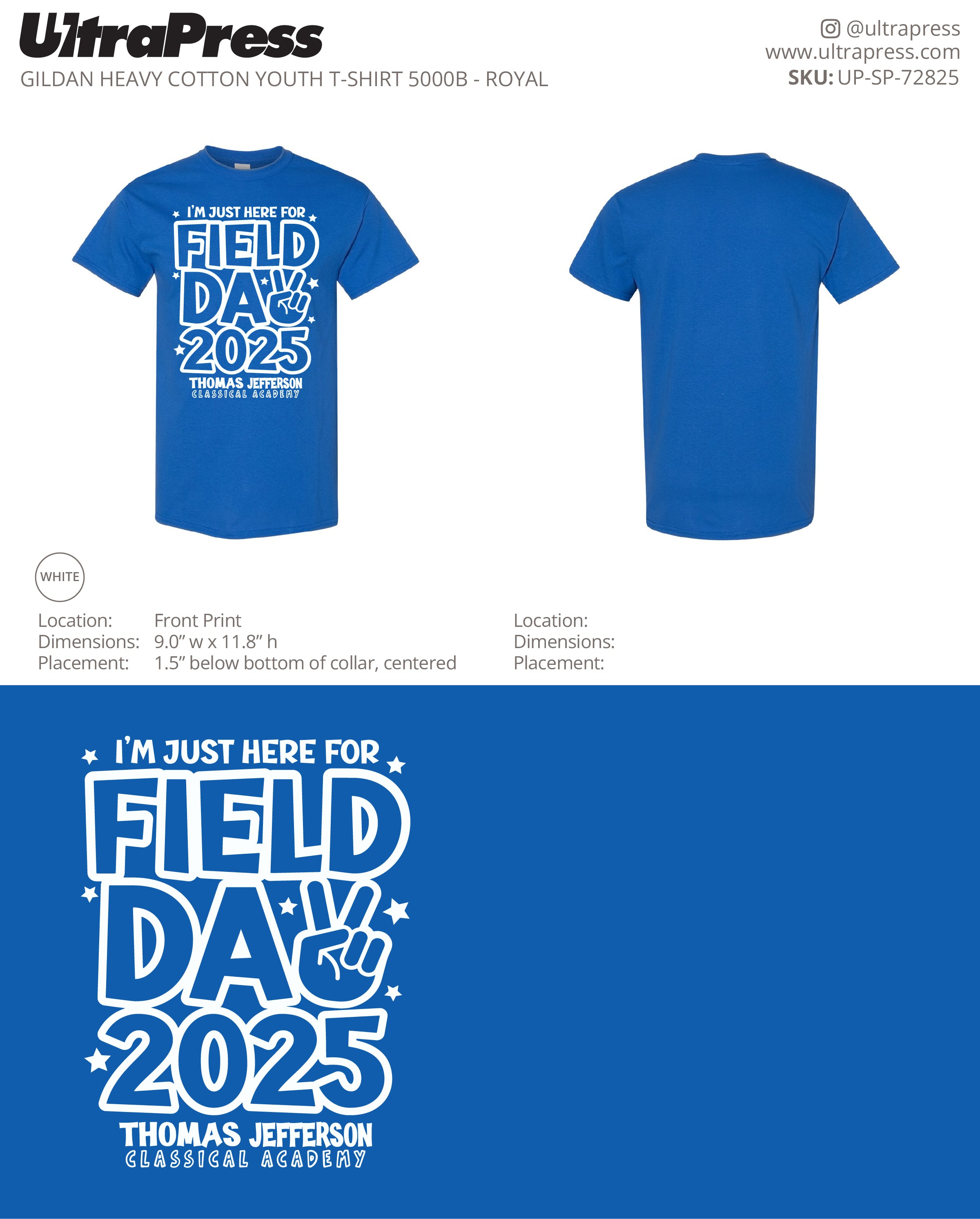 UP-SP-72825 Field Day Thomas Jefferson YOUTH - Miles Ensley 100 Min Qty (Bulk)