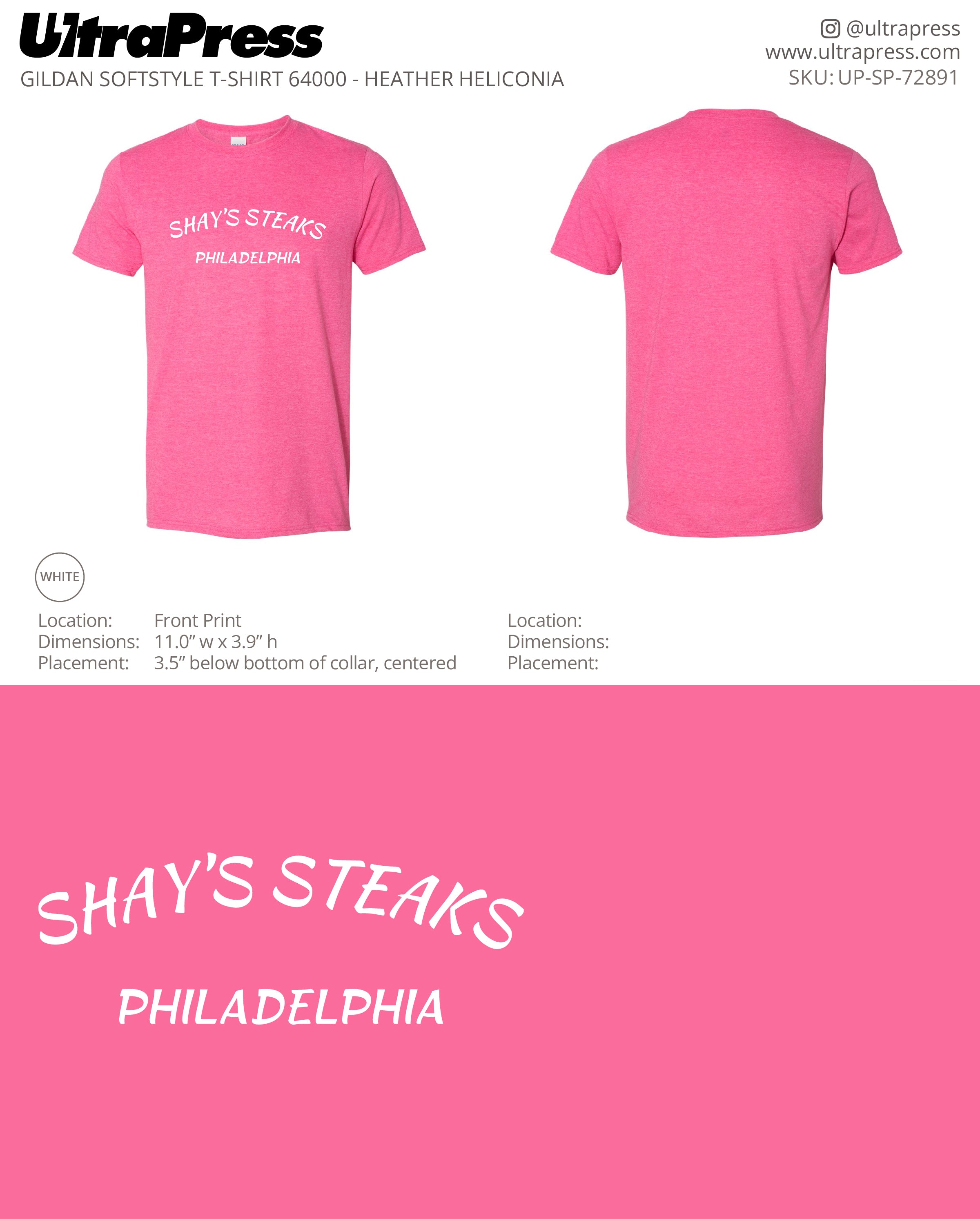 UP-SP-72891 Shay's Philadelphia Version - Scott Diclaudio 100 Min Qty (Bulk)