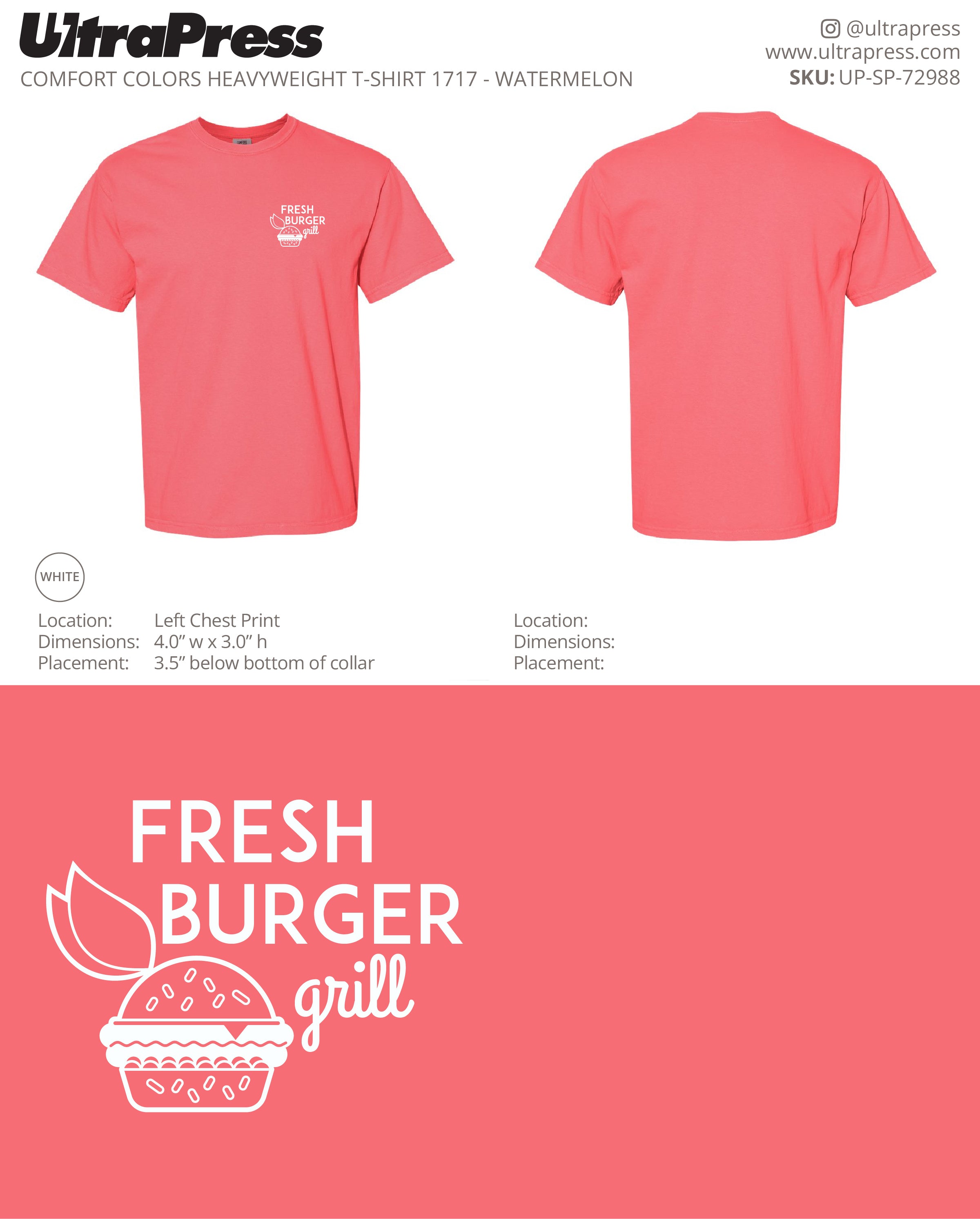 UP-SP-72988 Fresh Burger Grill ADULT - Tanya 100 Min Qty (Bulk)