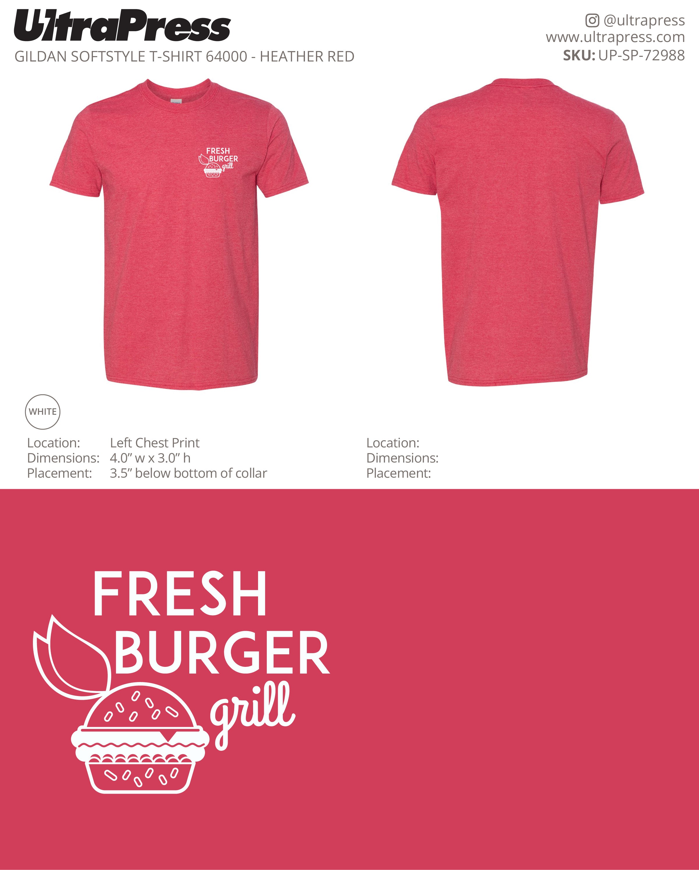 UP-SP-72988 Fresh Burger Grill ADULT - Tanya 100 Min Qty (Bulk)