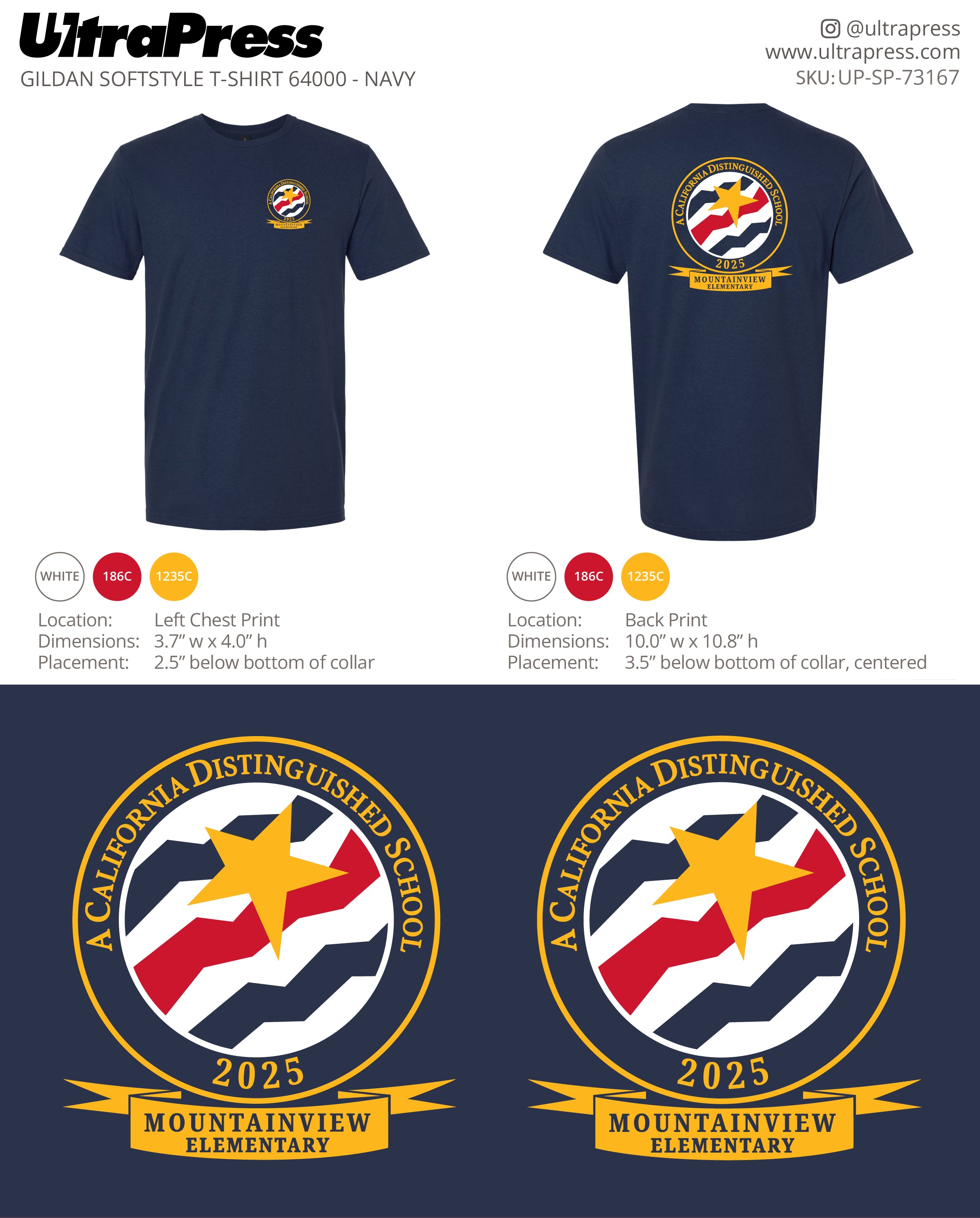 UP-SP-73167 Mountain View Elementary - Michelle Green 50 Pieces Package (Bulk)