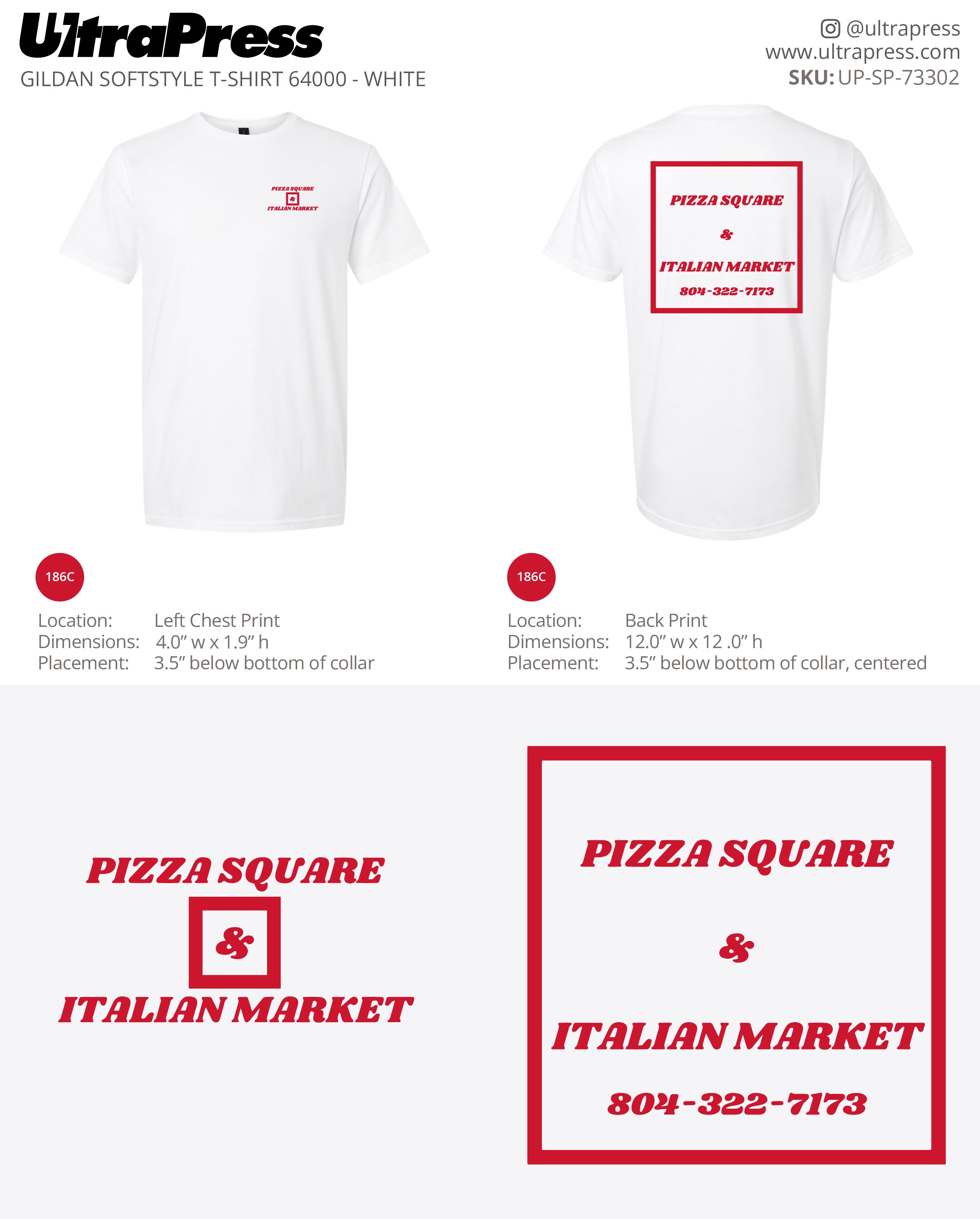 UP-SP-73302 PIZZA SQUARE & ITALIAN MARKET (RED INK) - KRISTI GENOVA 50 Min Qty (Bulk)