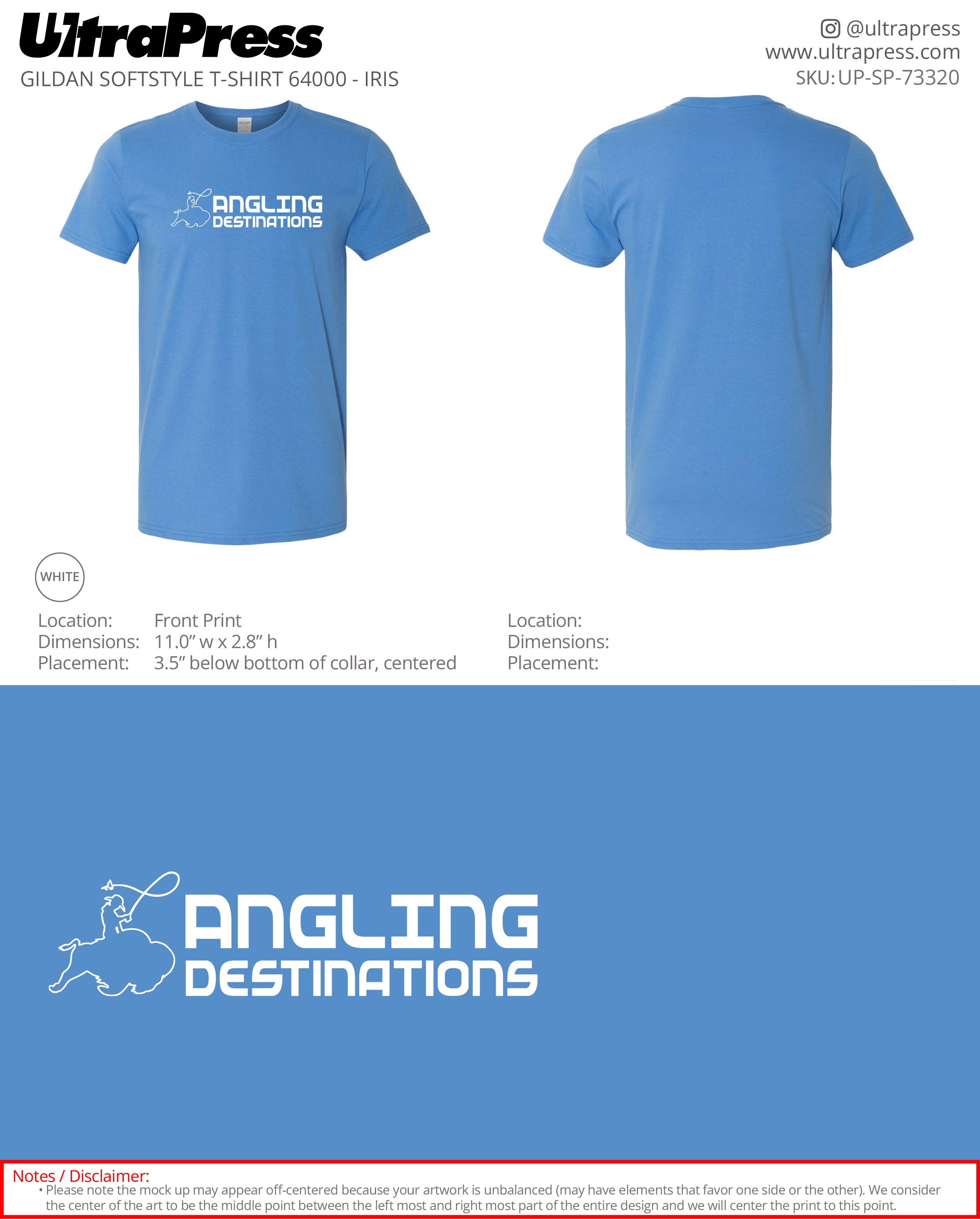 UP-SP-73320 Angling Destinations - Cole Burnham 100 Min Qty (Bulk)