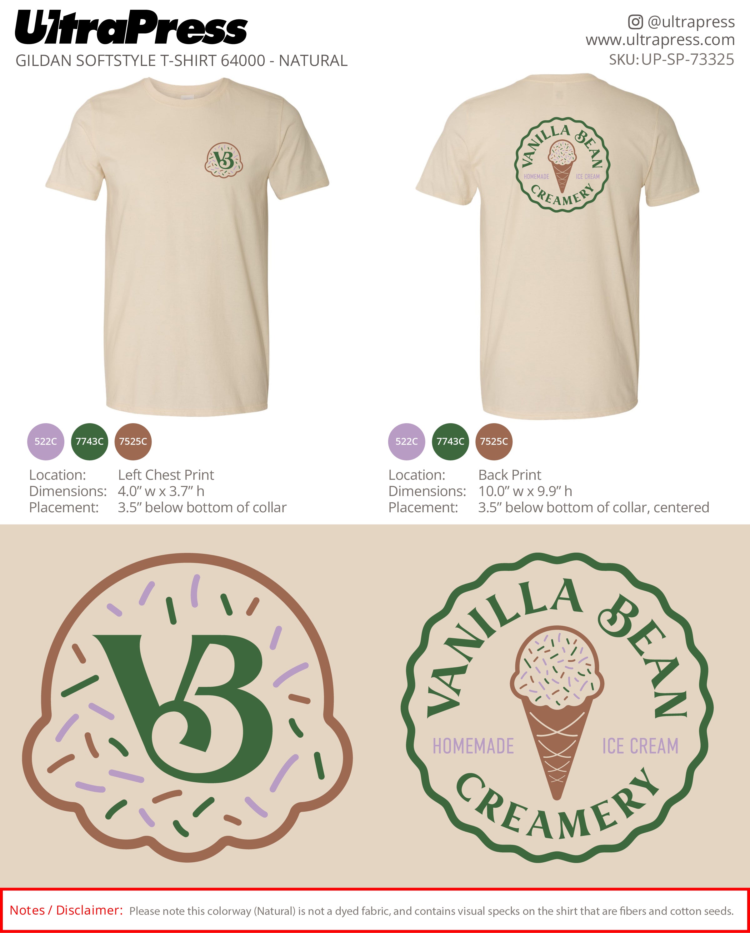 UP-SP-73325 Vanilla Bean - Sherri Bogdan 100 Pieces Package (Bulk)