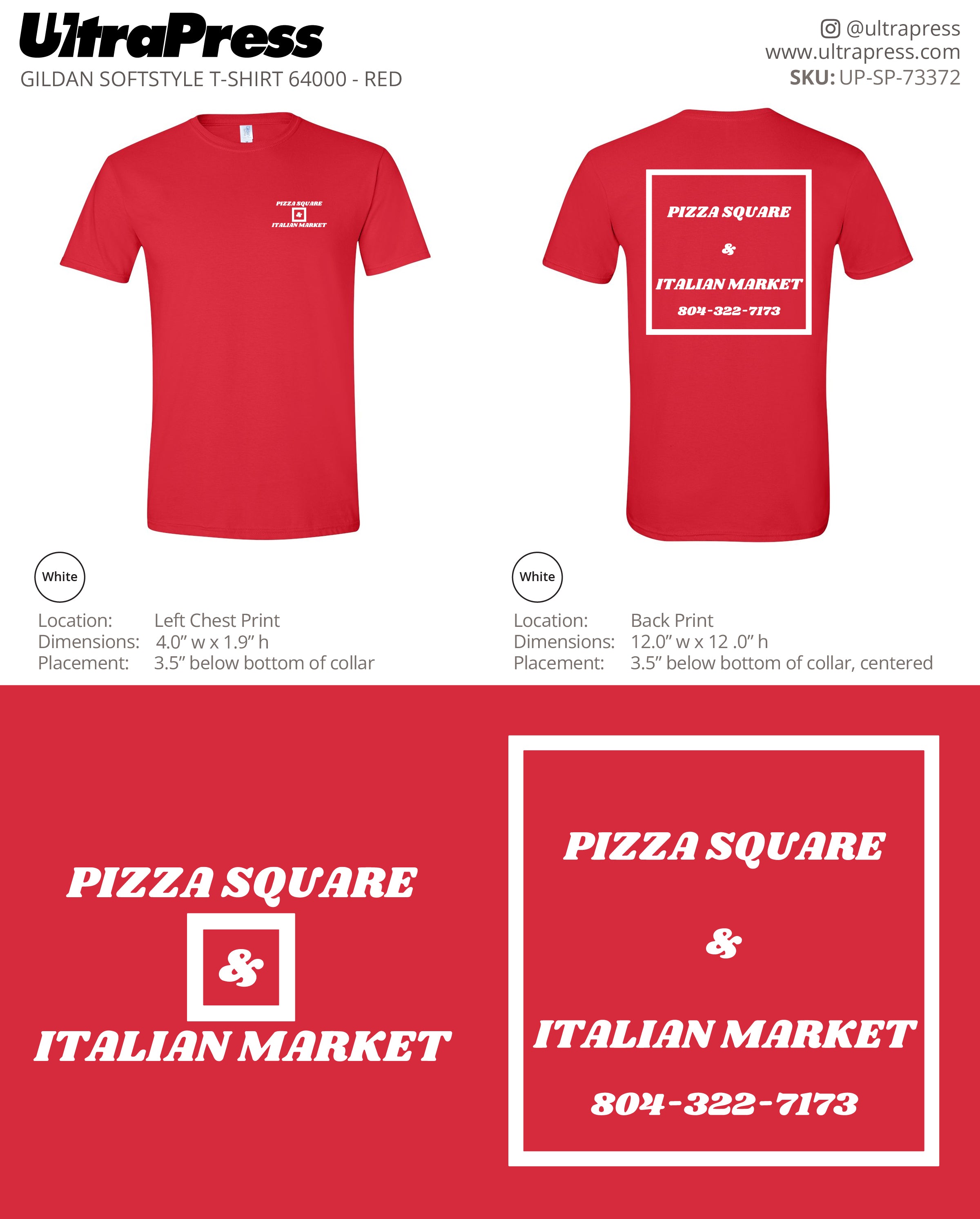 UP-SP-73372 PIZZA SQUARE & ITALIAN MARKET (WHITE INK) - KRISTI GENOVA 50 Min Qty (Bulk)