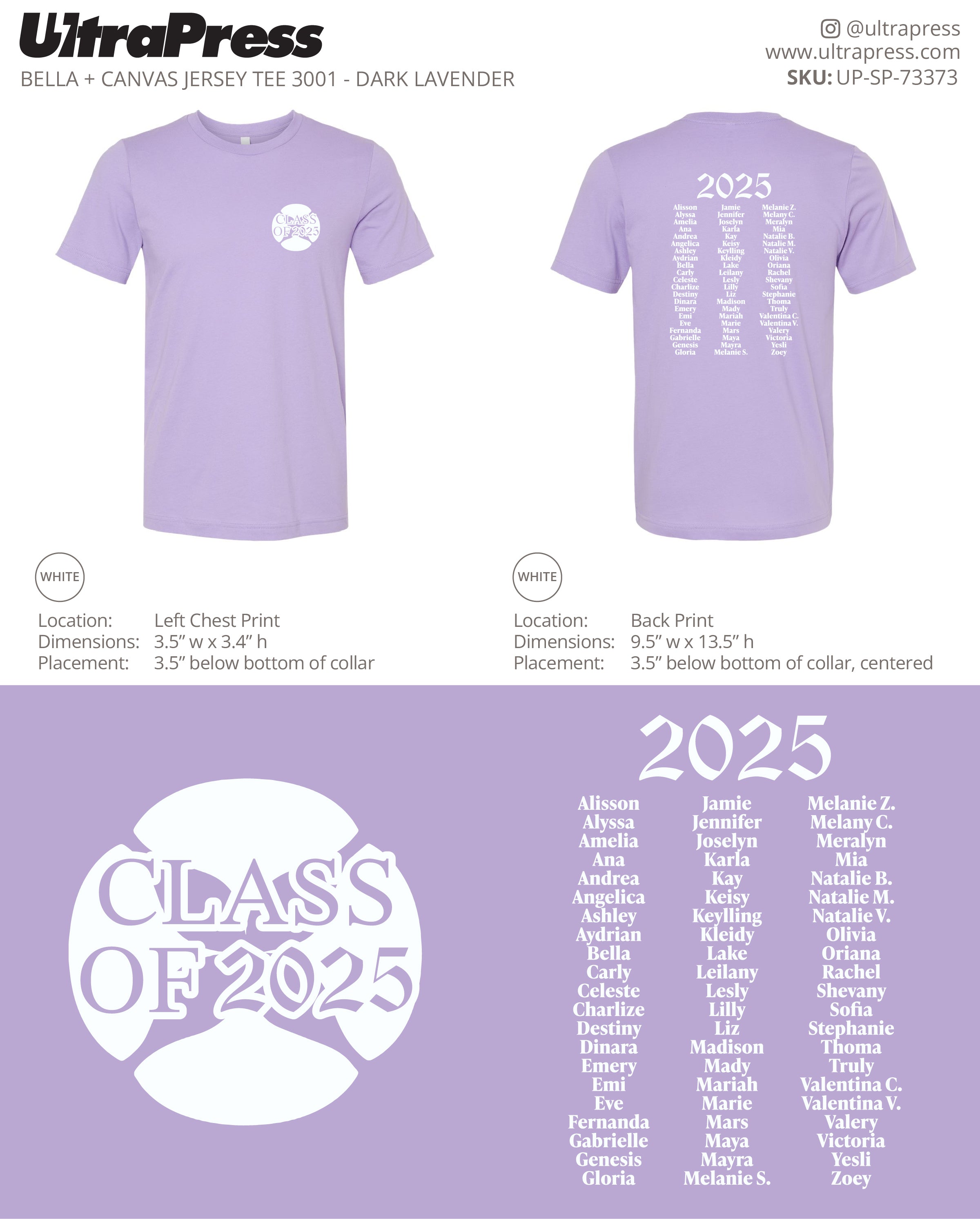 UP-SP-73373 GALS Class of 2025 - Caroline Willis 72 Min Qty (Bulk)