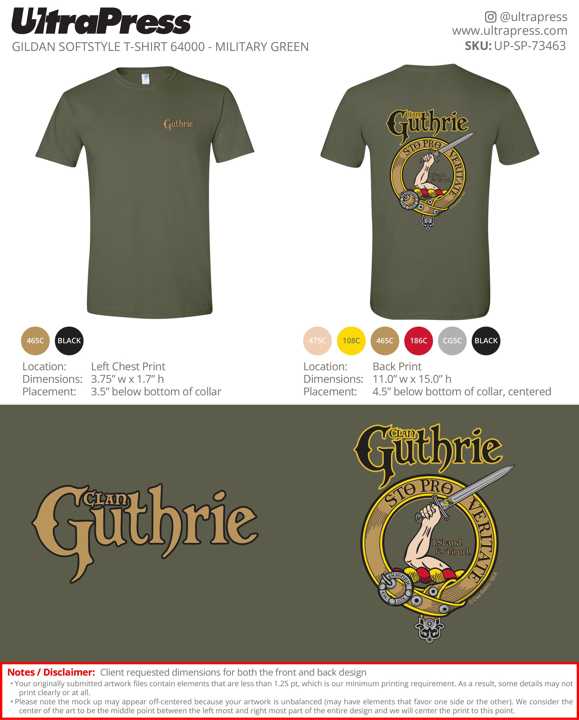 UP-SP-73463 Clan Guthrie - John Pierce 72 Min Qty (Bulk)