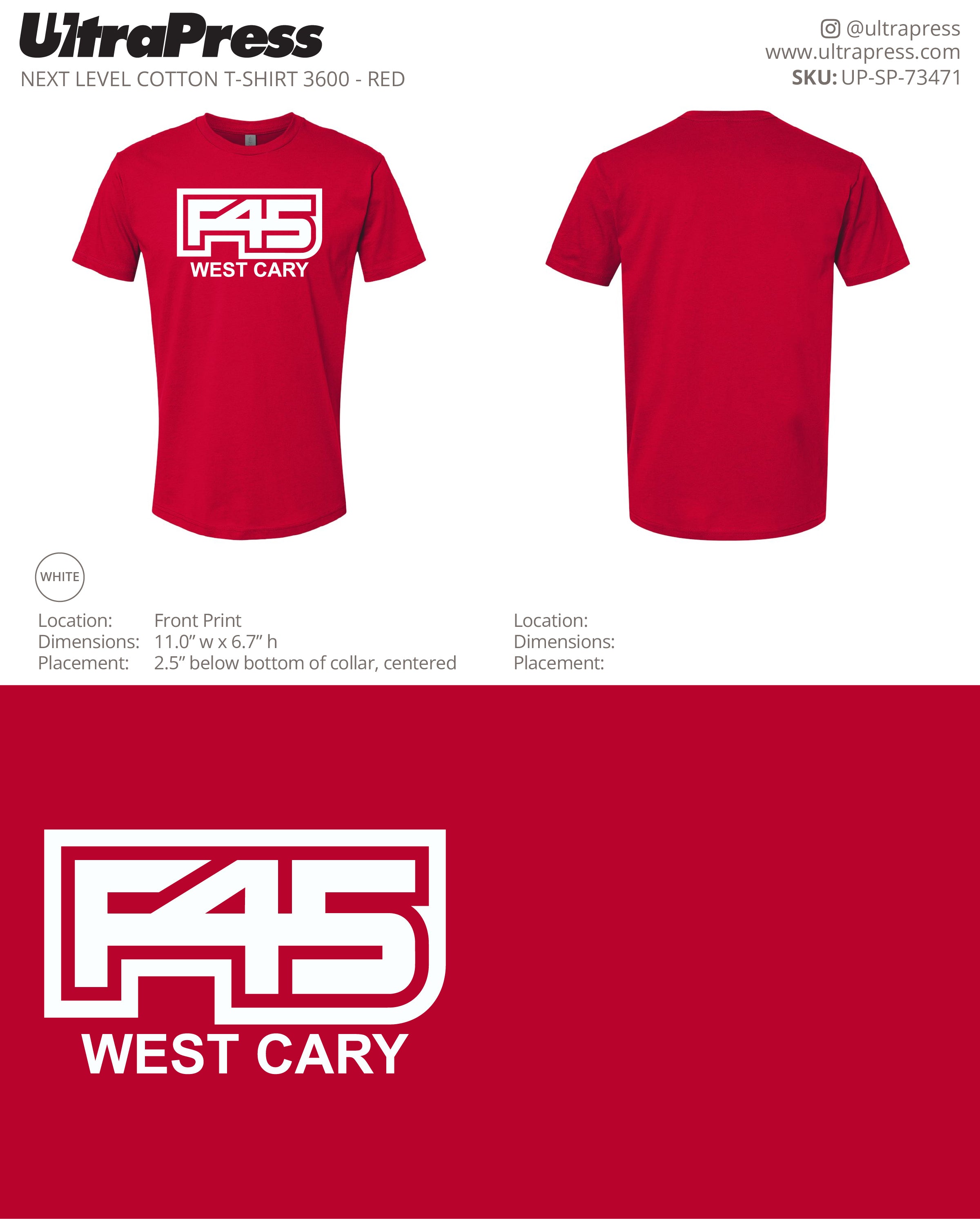 UP-SP-73471 F45 West Cary - Suresh Bhagchandani 100 Min Qty (Bulk)