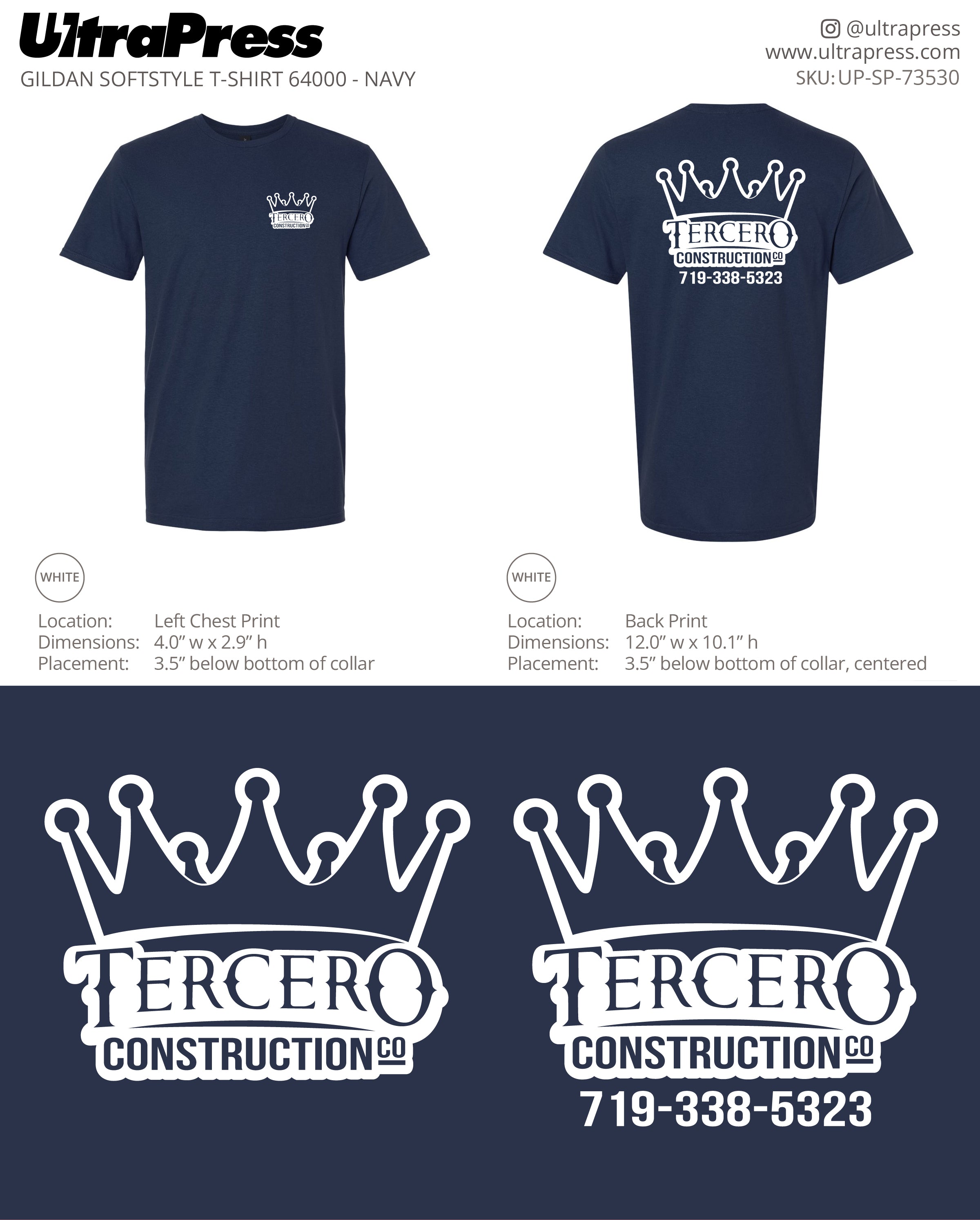 UP-SP-73530 Tercero Construction Co. - Cisco Tercero 100 Min Qty (Bulk)