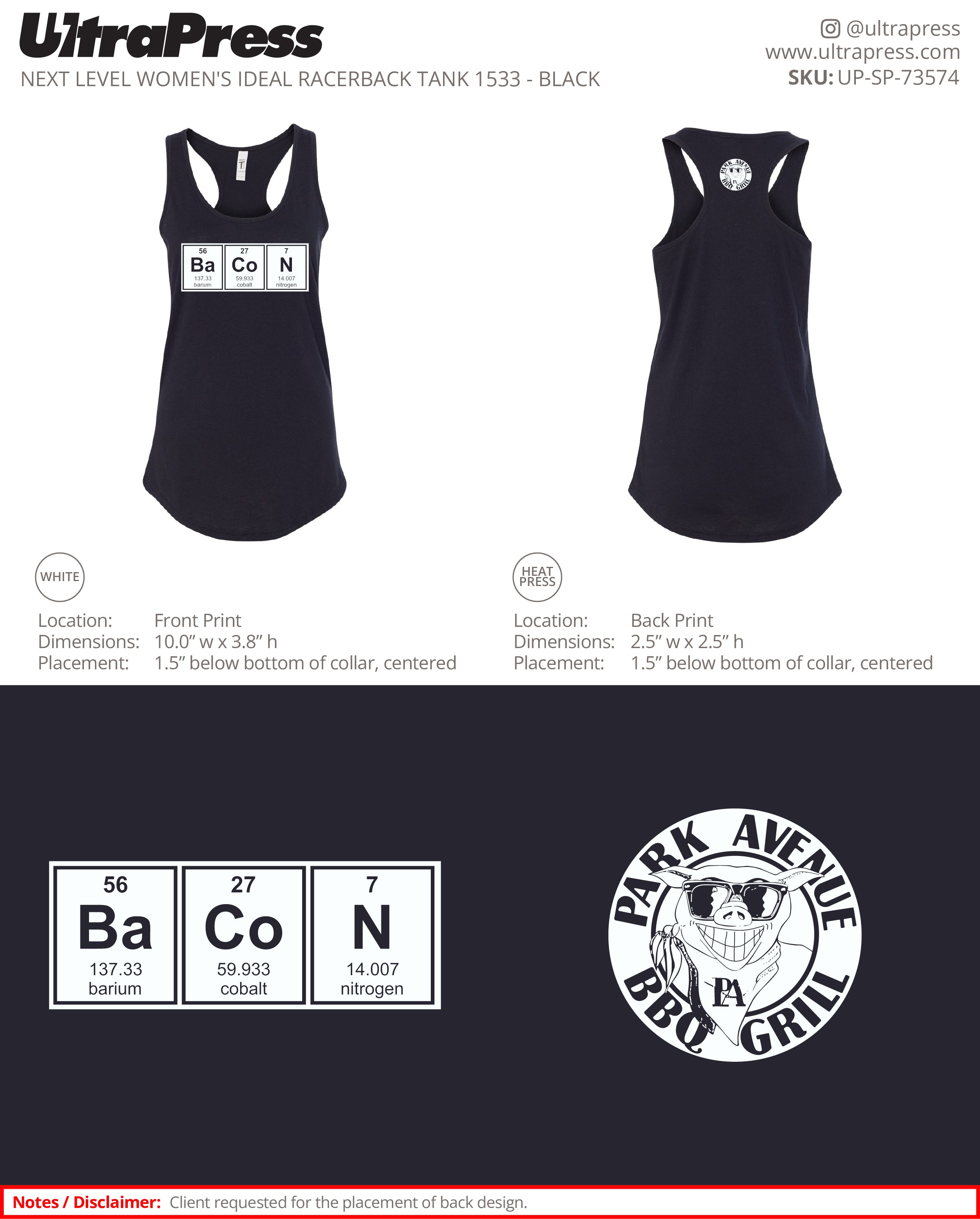 UP-SP-73574 Park Avenue BBQ Grill - Dean Lavallee 100 Min Qty (Bulk)