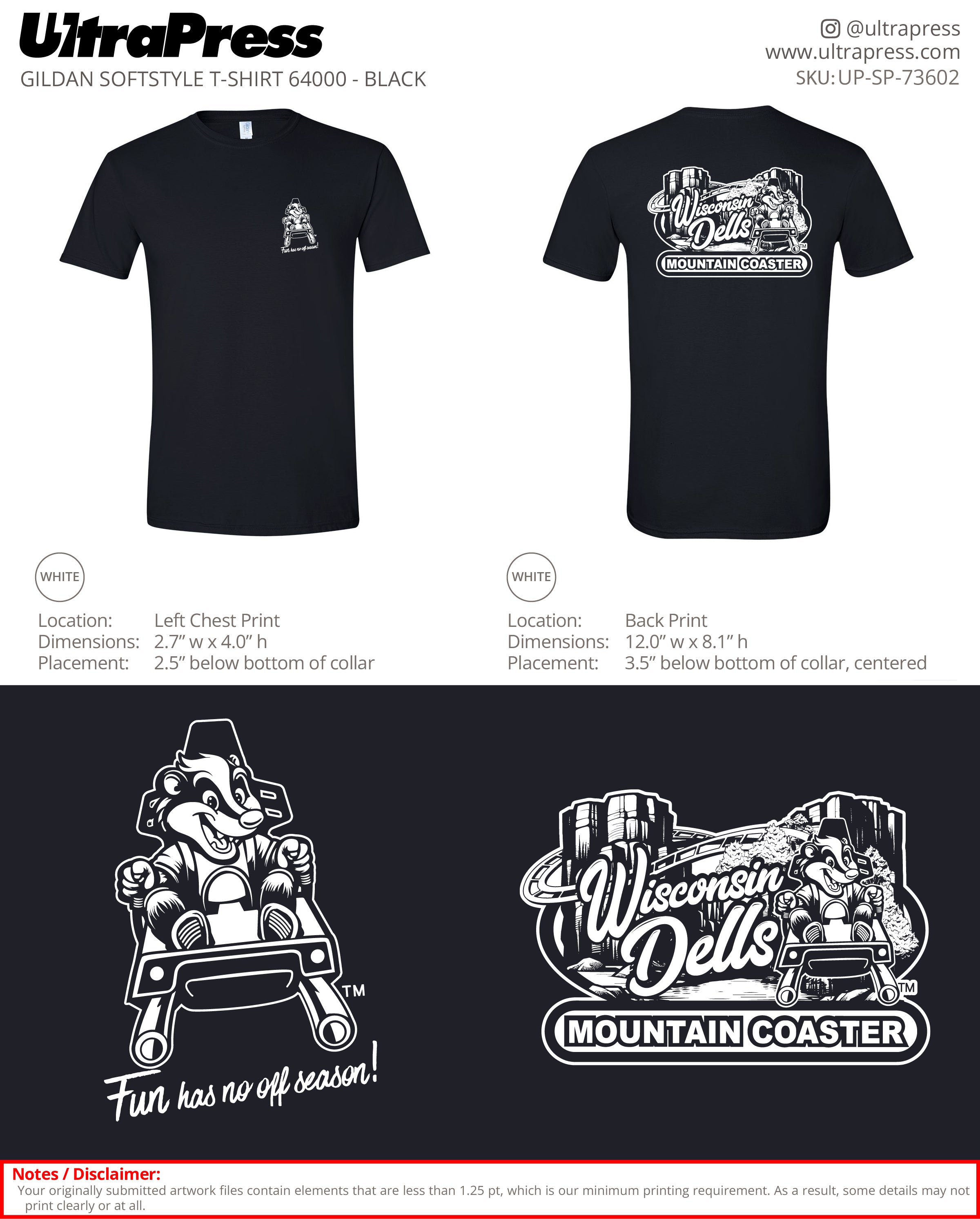 UP-SP-73602 Mountain Coaster - Jessica Wedel 100 Pieces Package (Bulk)