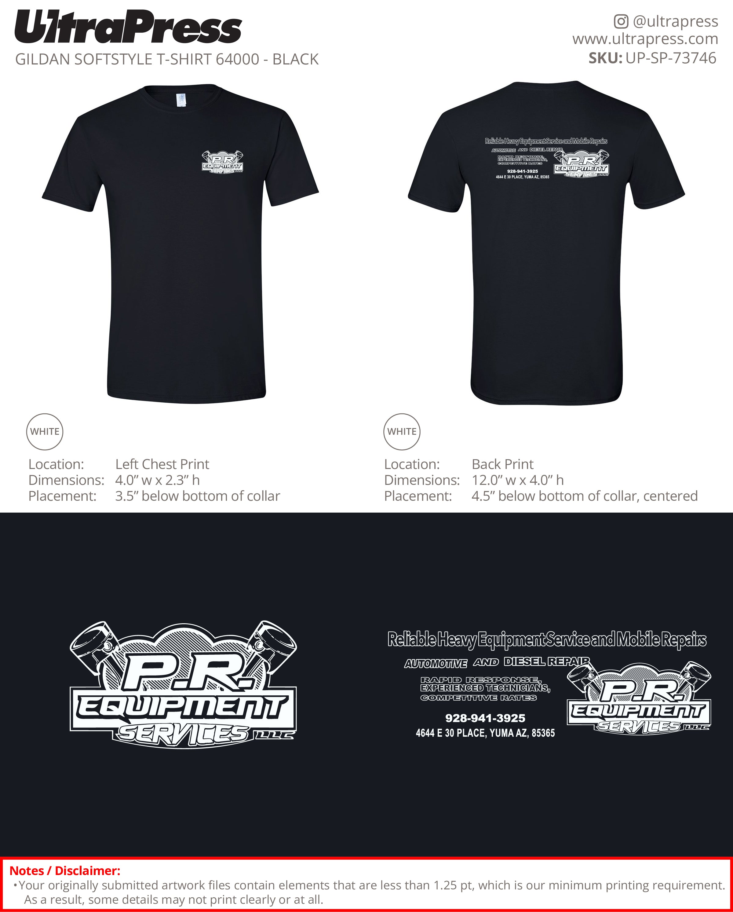 UP-SP-73746 P.R Equipment Services - Peter Rodriguez 100 Pieces Package (Bulk)