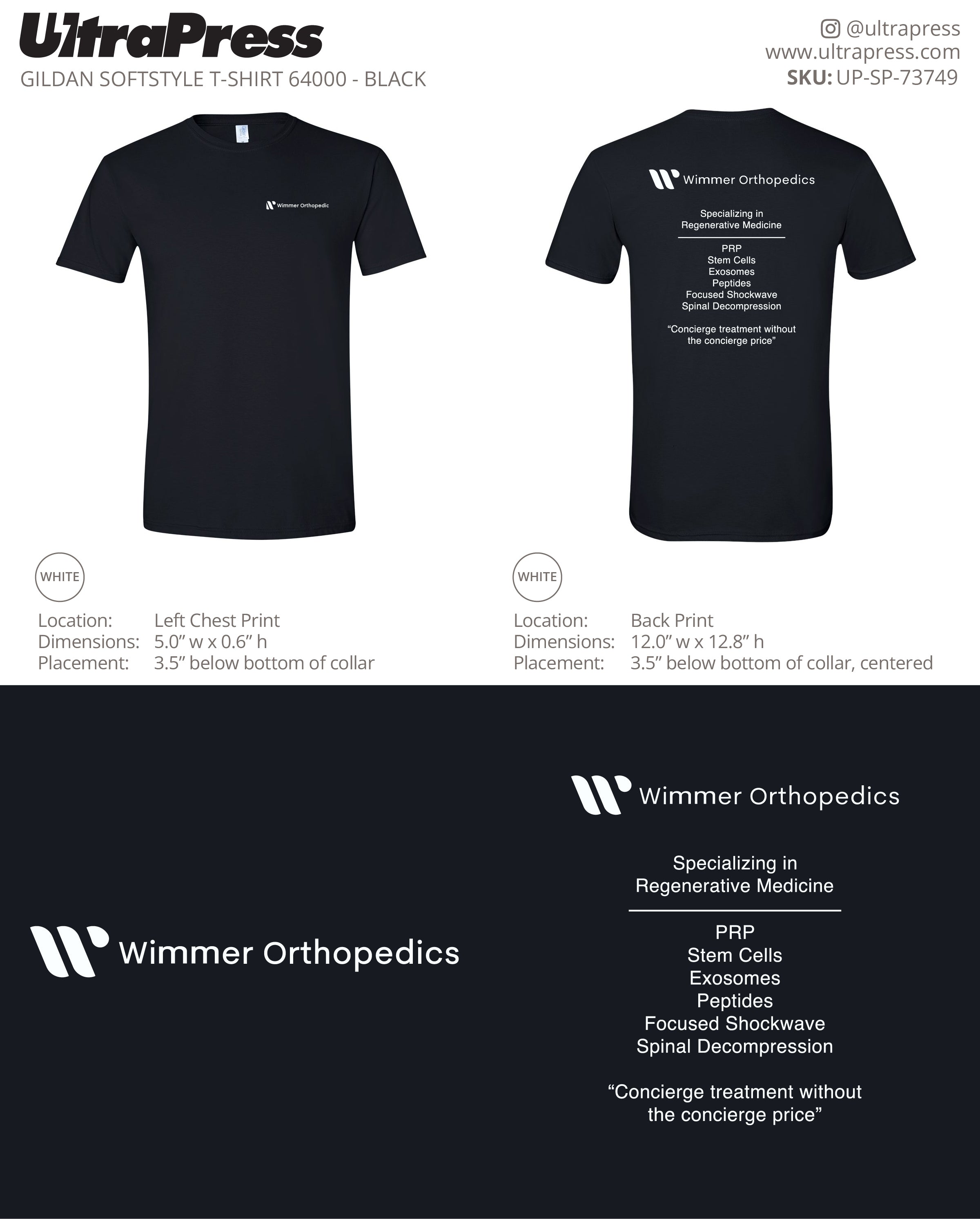 UP-SP-73749 Wimmer Orthopedics - Derek P. Wimmer 100 Pieces Package (Bulk)